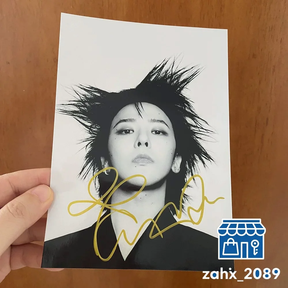 G-dragon — BigBang G-dragon Autographed Hand Signed Photo 4*6 GD PHOTO 【ON HAND】