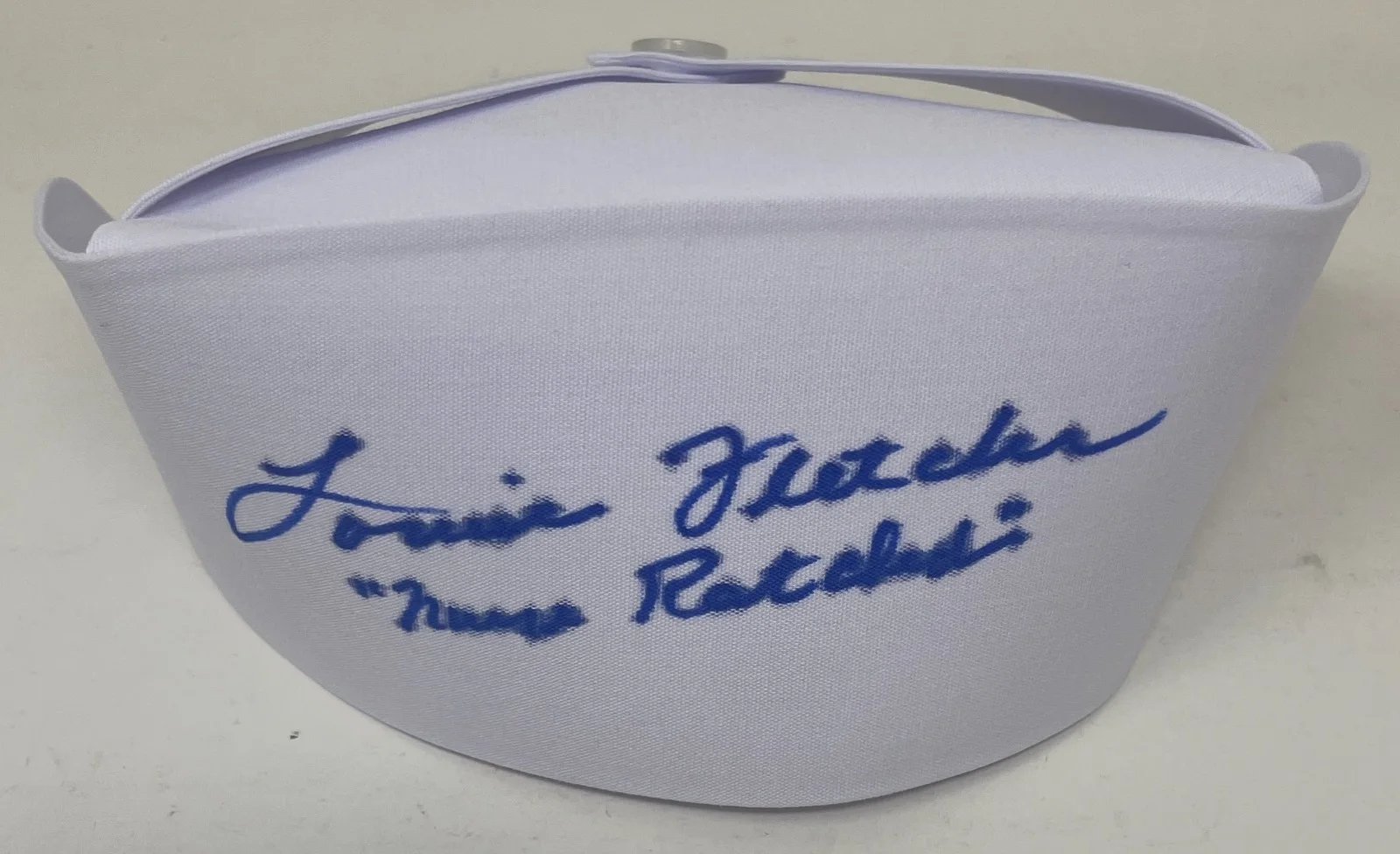 Louis Fletcher — LOUISE FLETCHER Signed One Flew Over The Cuckoo's Nest Nurse RATCHED HAT SC COA, изображение 2