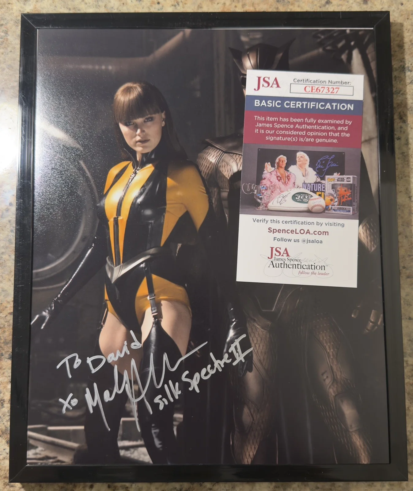 Malin Akerman Signed To David Celebrity Autograph 8x10 Silk Spectre Watchman, image 2