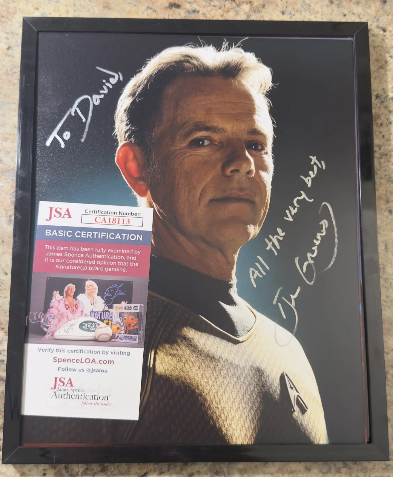 Bruce Greenwood Signed To David Celebrity Autograph 8x10 Star Trek, изображение 2