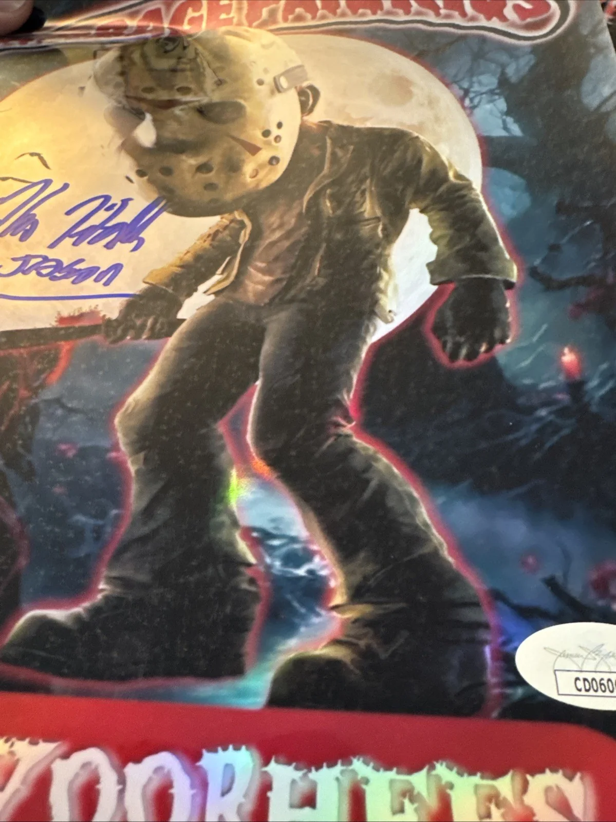 Kane Hodder — GPK Kane Hodder signed 8.5x11 Sticker Friday the 13th Jason “Scary Voorhees” JSA, изображение 2