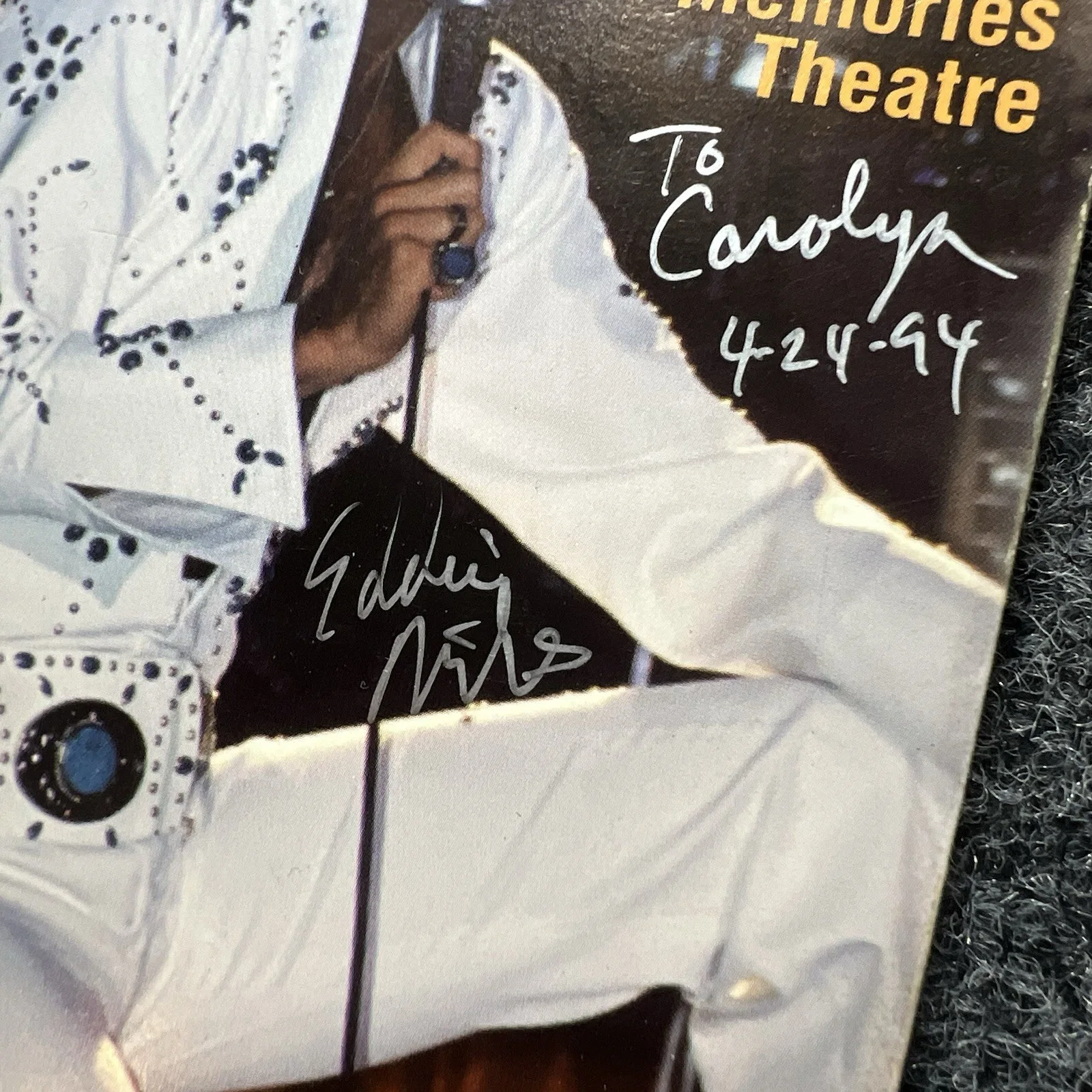 Eddie Miles AUTOGRAPH Cassette Tape A Salute to Elvis Signed Memorabilia Vtg, image 3