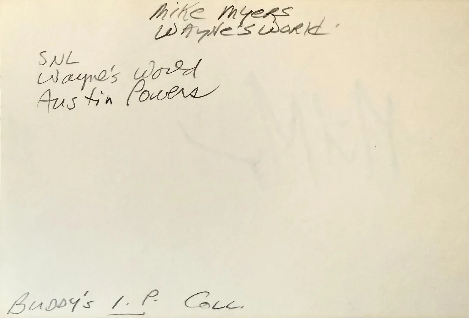 Mike Myers — MIKE MYERS Signed Autographed 4"x 6" INDEX CARD Austin Powers Wayne's World SNL, изображение 4