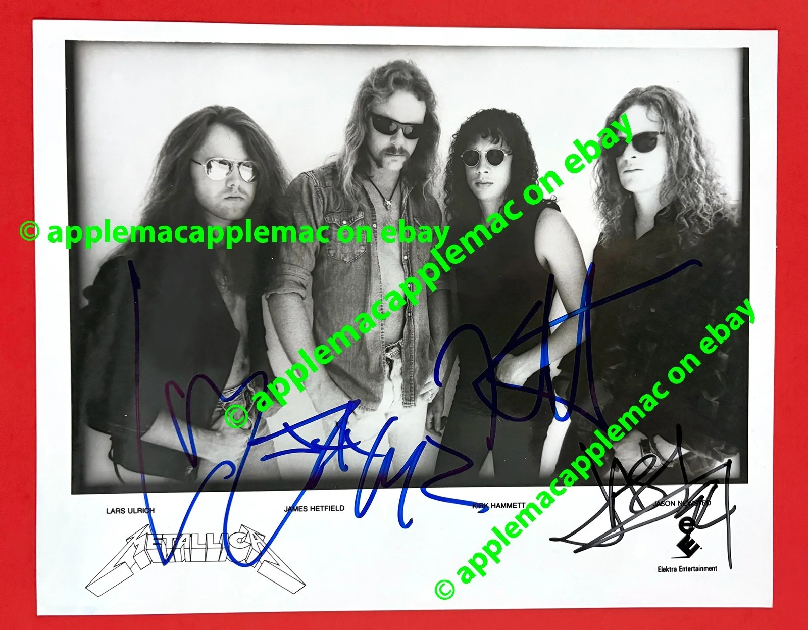 METALLICA Signed 8x10 Photo IN PERSON - WITH FULL LETTER OF AUTHENTICITY COA, изображение 2