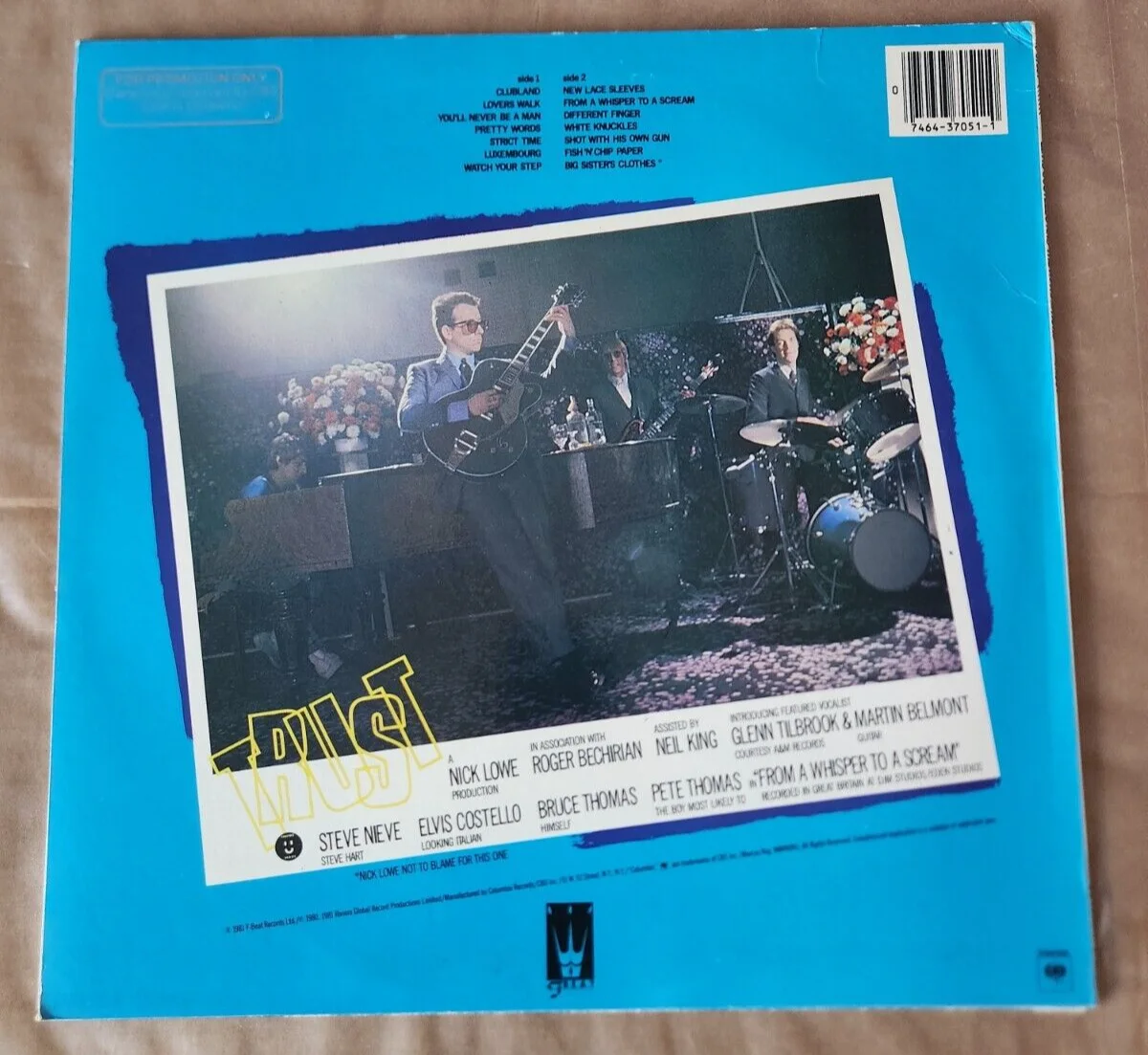 Elvis Costello Autographed LP Album Trust, image 3