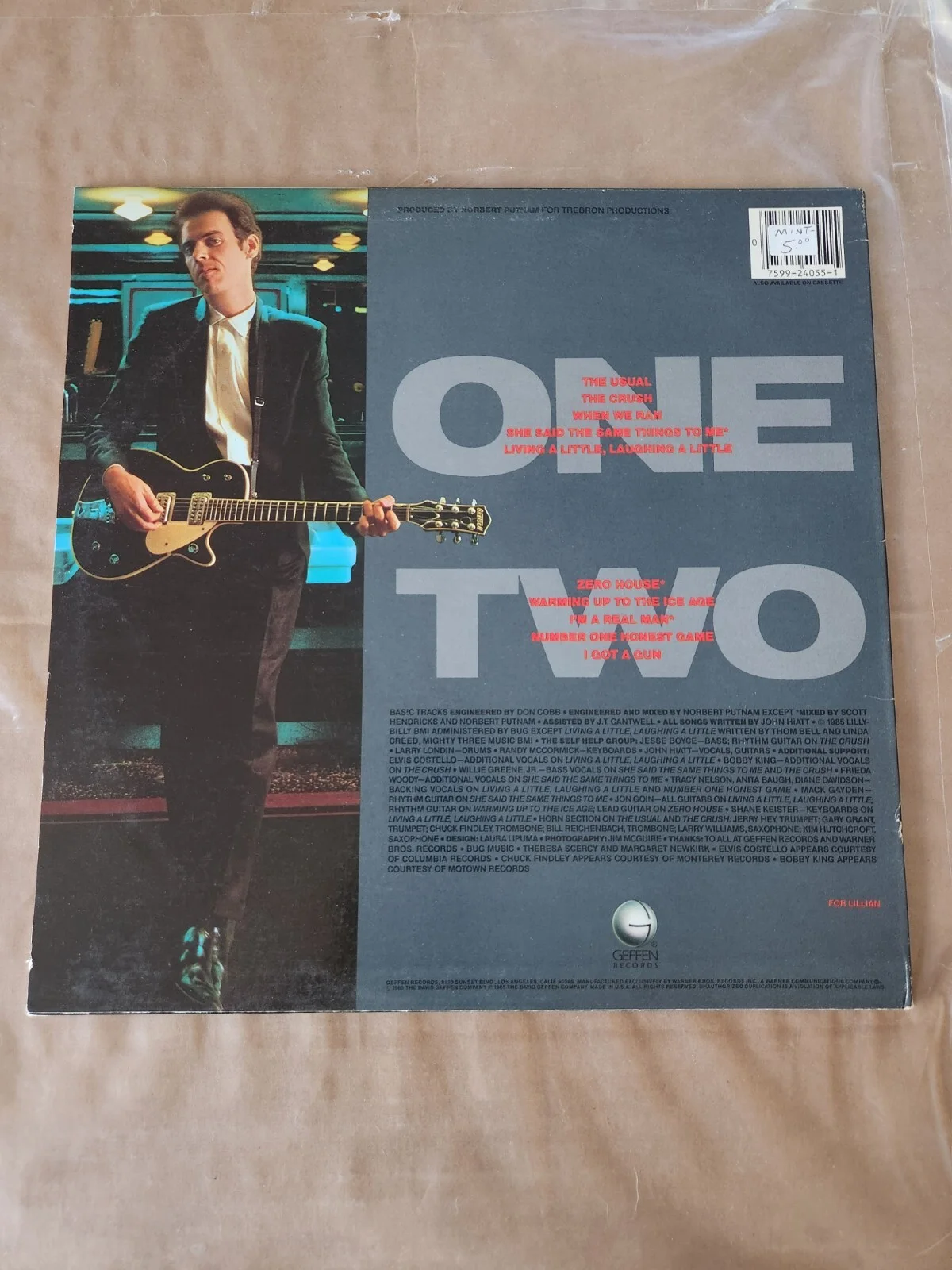 John Hiatt Autographed Vinyl LP Album Warming Up To The Ice Age, изображение 3