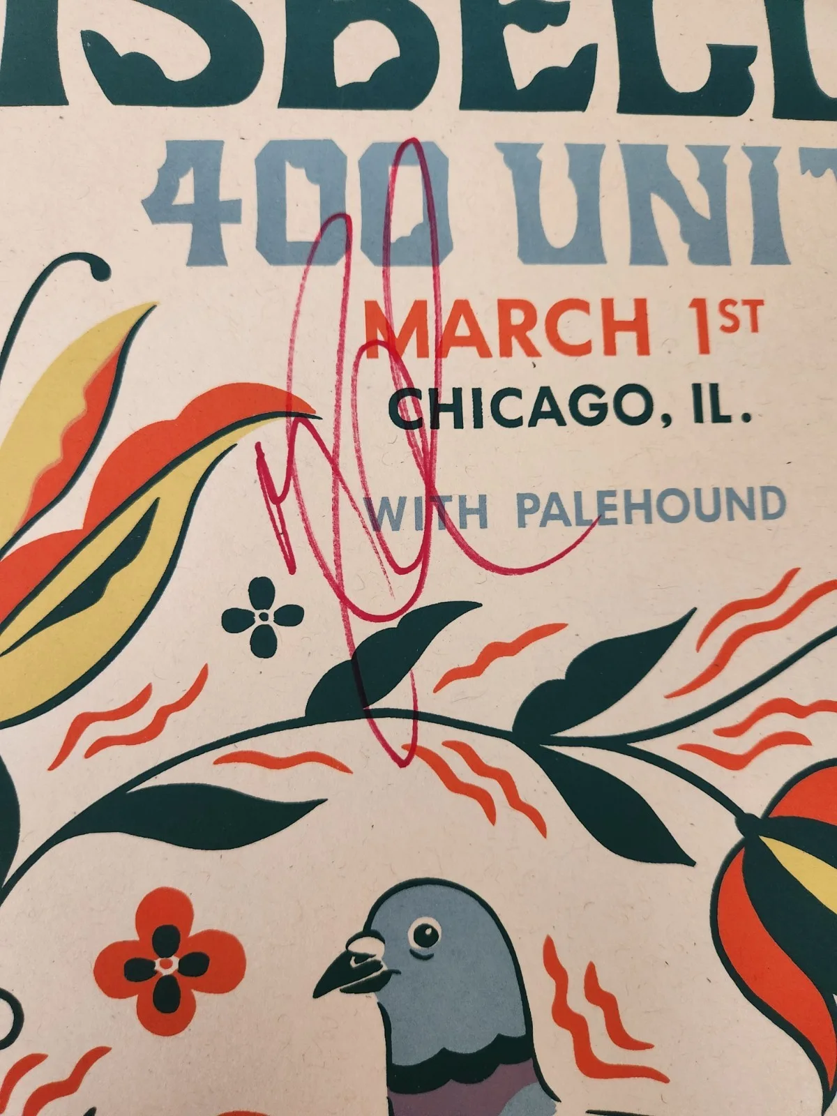 Jason Isbell Poster Autographed Salt Shed Chicago 2/29/25 & 3/1/25, изображение 2
