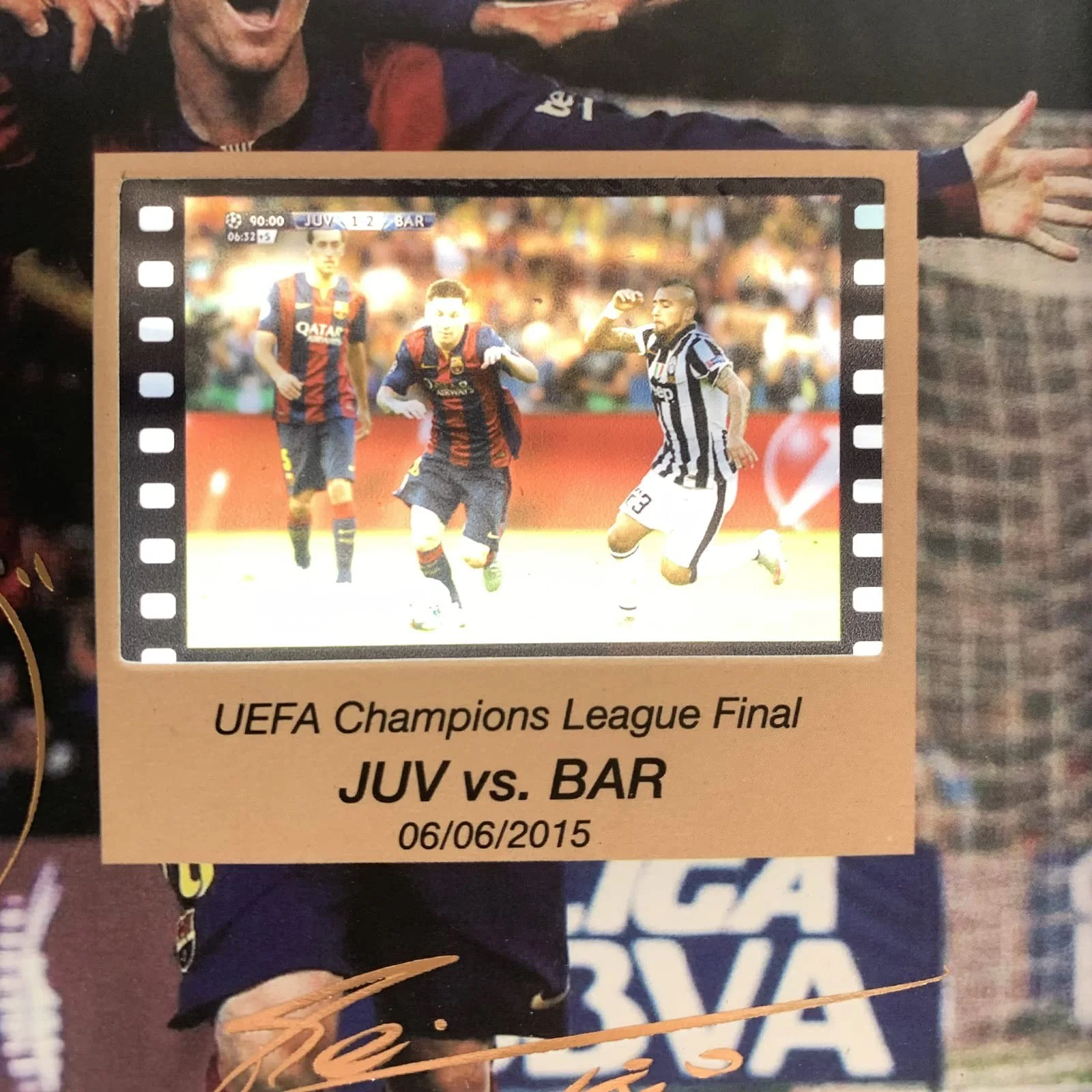 Signed Soccer Star Photo - Messi, Suarez, Neymar Framed Desktop Gift with 35mm F, image 4