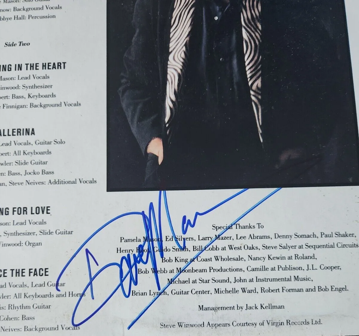 Dave Mason Autographed Vinyl LP Album Two Hearts Traffic, изображение 3