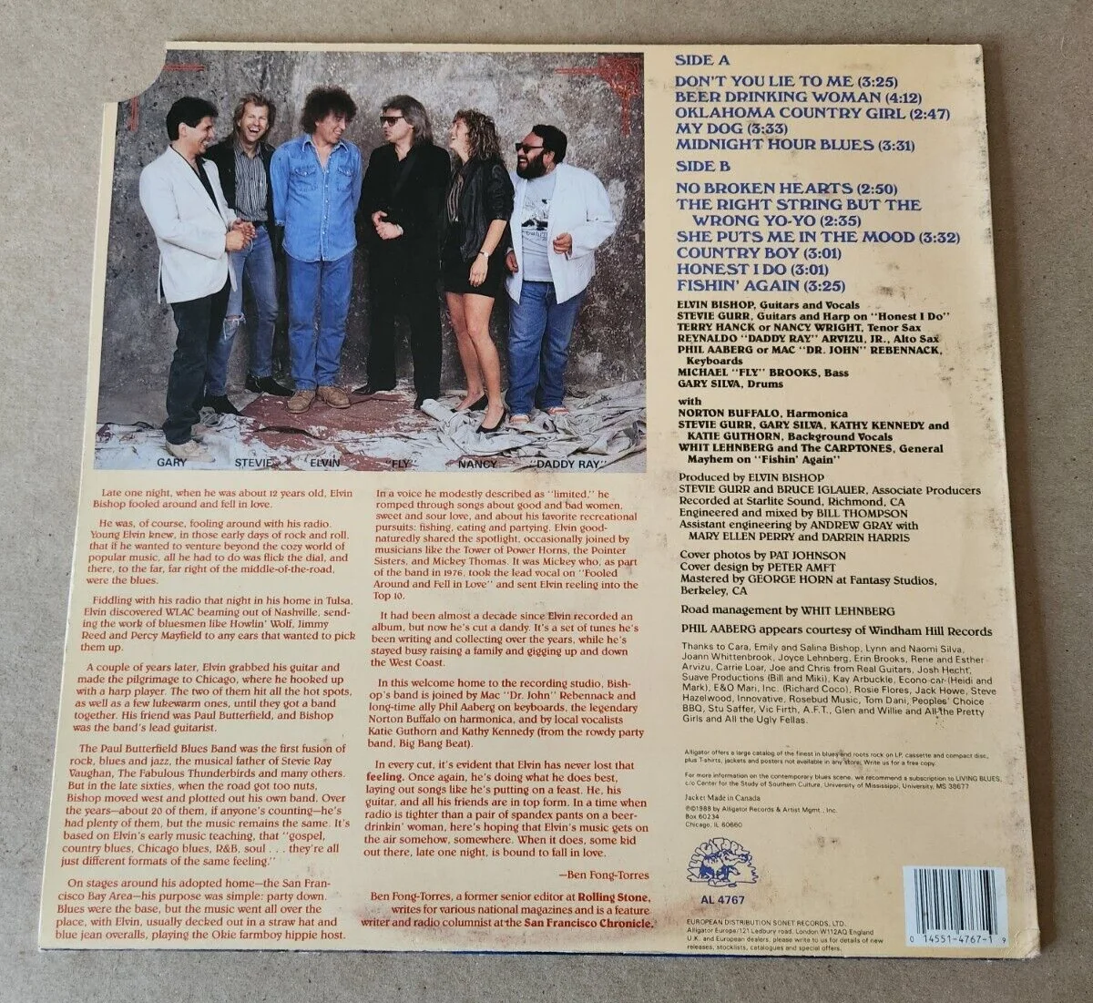 Elvin Bishop Autographed LP Vinyl Album Big Fun Butterfield Blues Band, изображение 2
