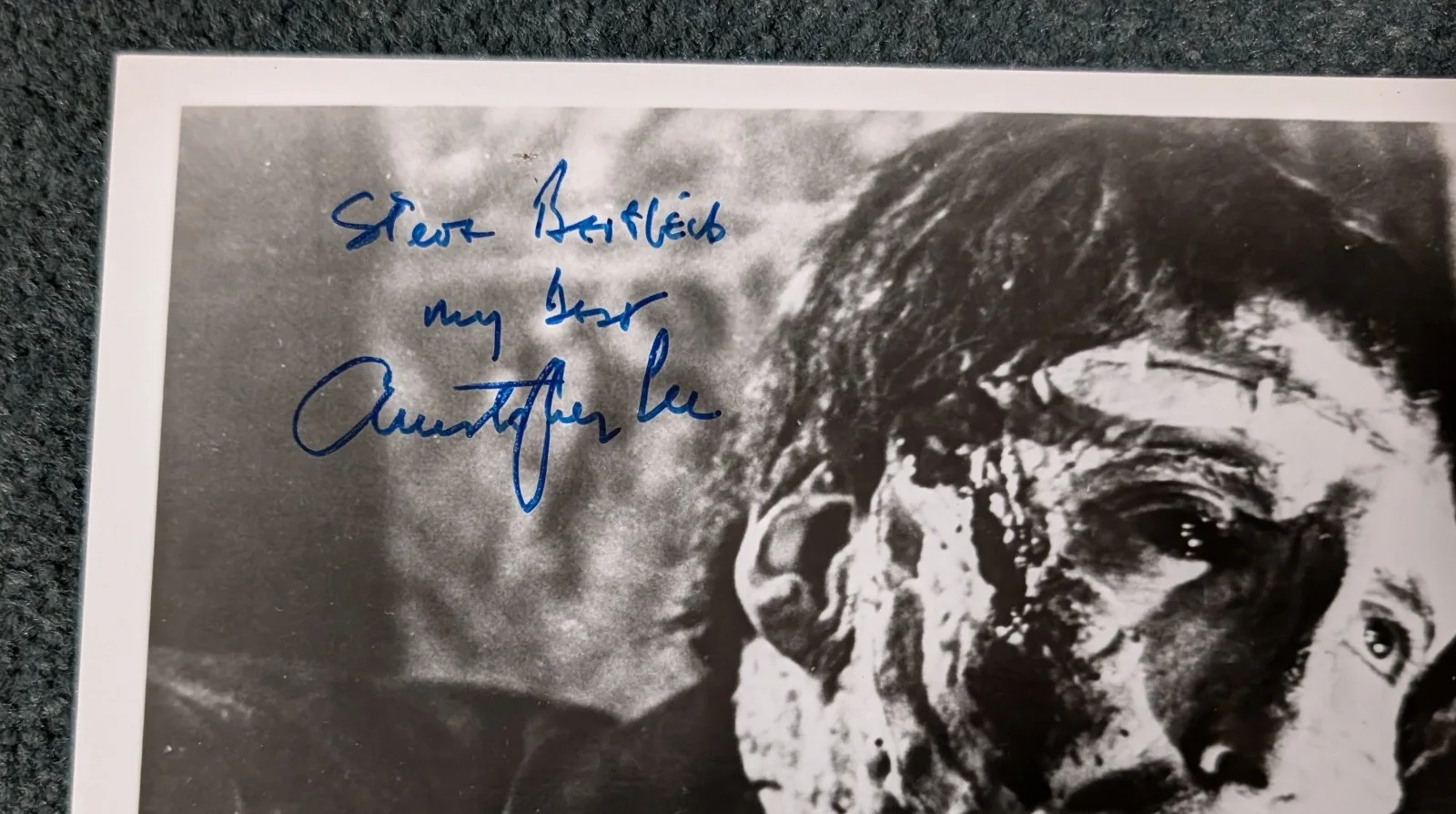Christopher Lee — CURSE OF FRANKENSTEIN/CHRISTOPHER LEE original 8x10 AUTOGRAPHED PHOTO PORTRAIT, изображение 2