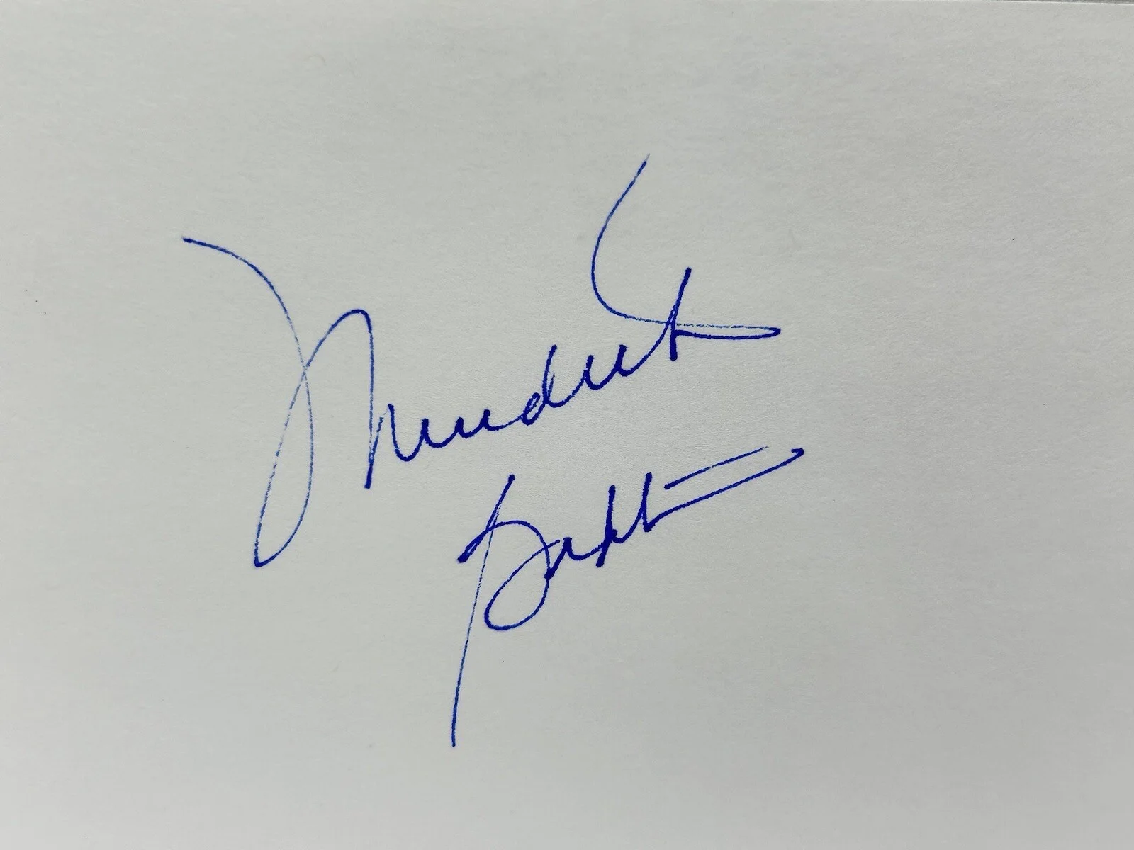 Meredith Baxter — Merideth Baxter American Actress Producer Signature Index Card Original