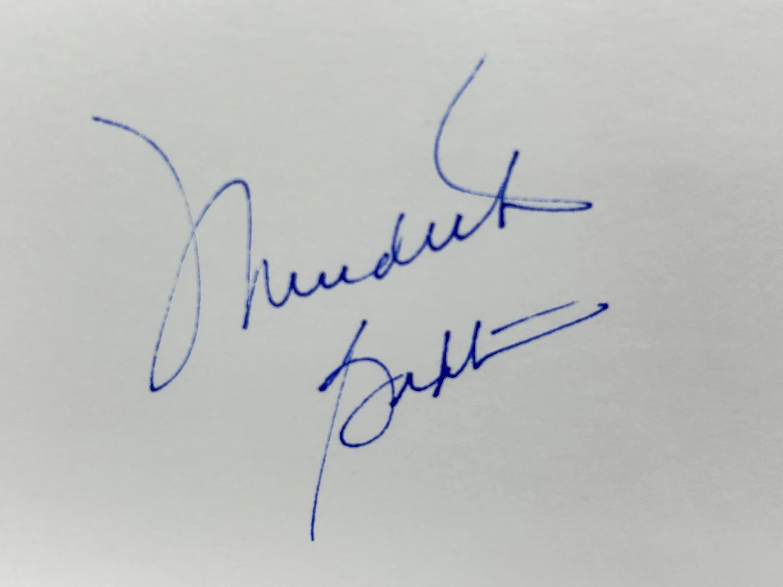 Meredith Baxter — Merideth Baxter American Actress Producer Signature Index Card Original, изображение 2