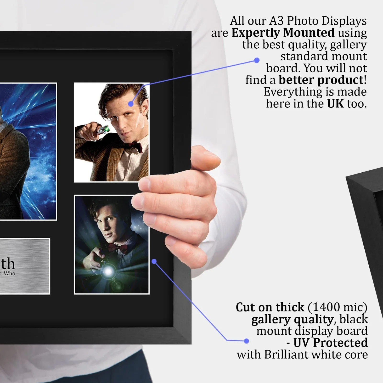 Signed Matt Smith Doctor Who Autograph Photo 16x12 Framed Gift for Fans, image 4