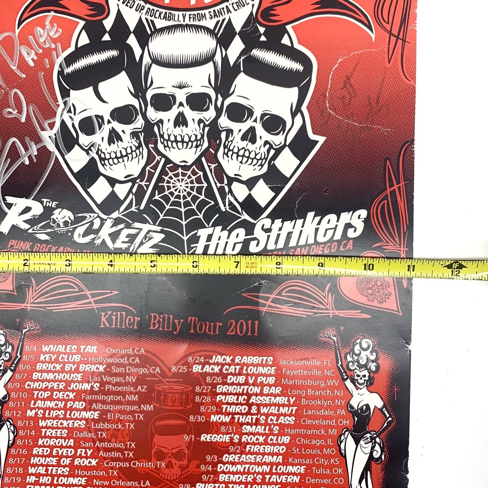 2 Members Of The Choptops — The Chop Tops Revved Up Rockabilly Killer Billy Your 2011 SIGNED Poster *READ*, изображение 5