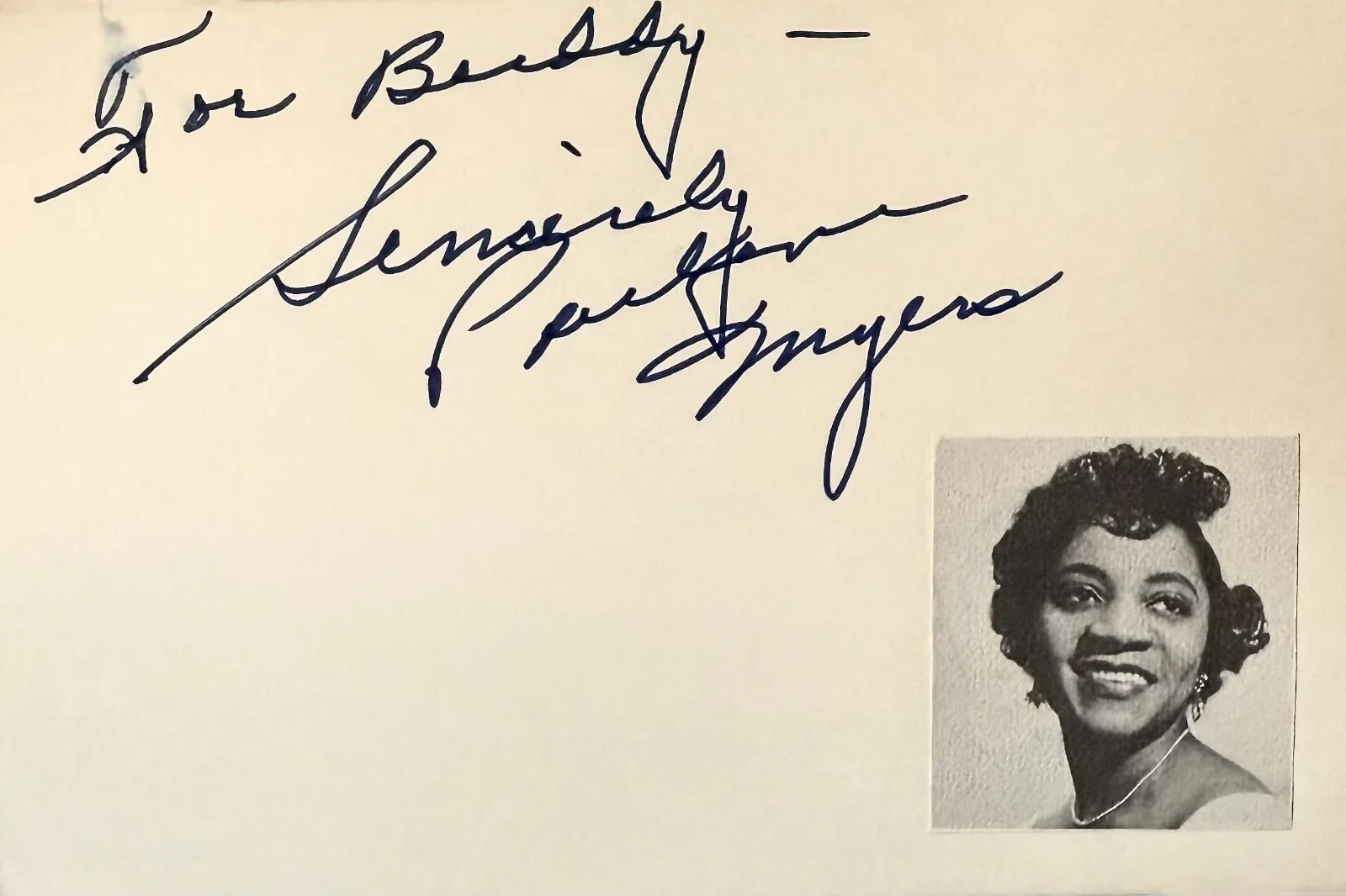 Paulene Myers — PAULENE MYERS Signed Autographed 4x6 INDEX CARD Dear Heart How to Make a Monster, изображение 3