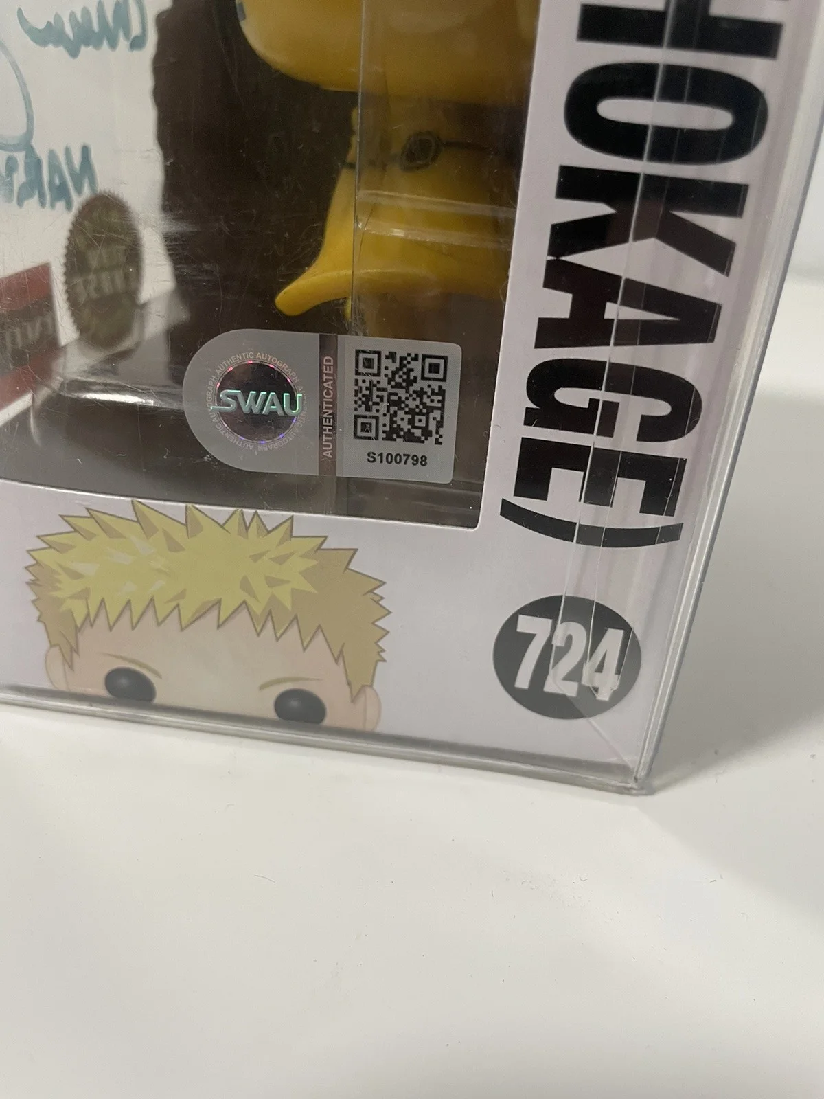 MAILE FLANAGAN — MAILE FLANAGAN SIGNED NARUTO HOKAGE GLOW CHASE FUNKO POP 724 W/ Protector, изображение 5