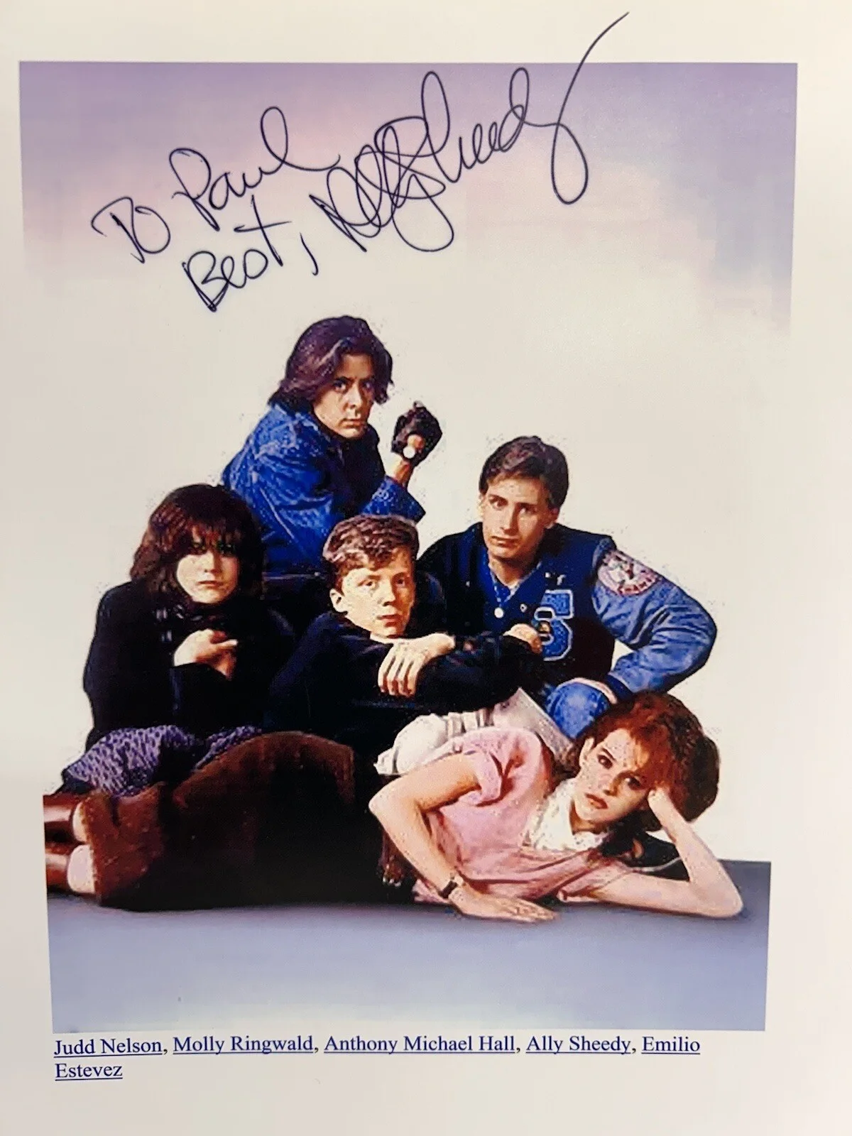 Ally Sheedy — Ally Sheedy American Actress 5x8 Colored Picture Signed Personalized, изображение 2