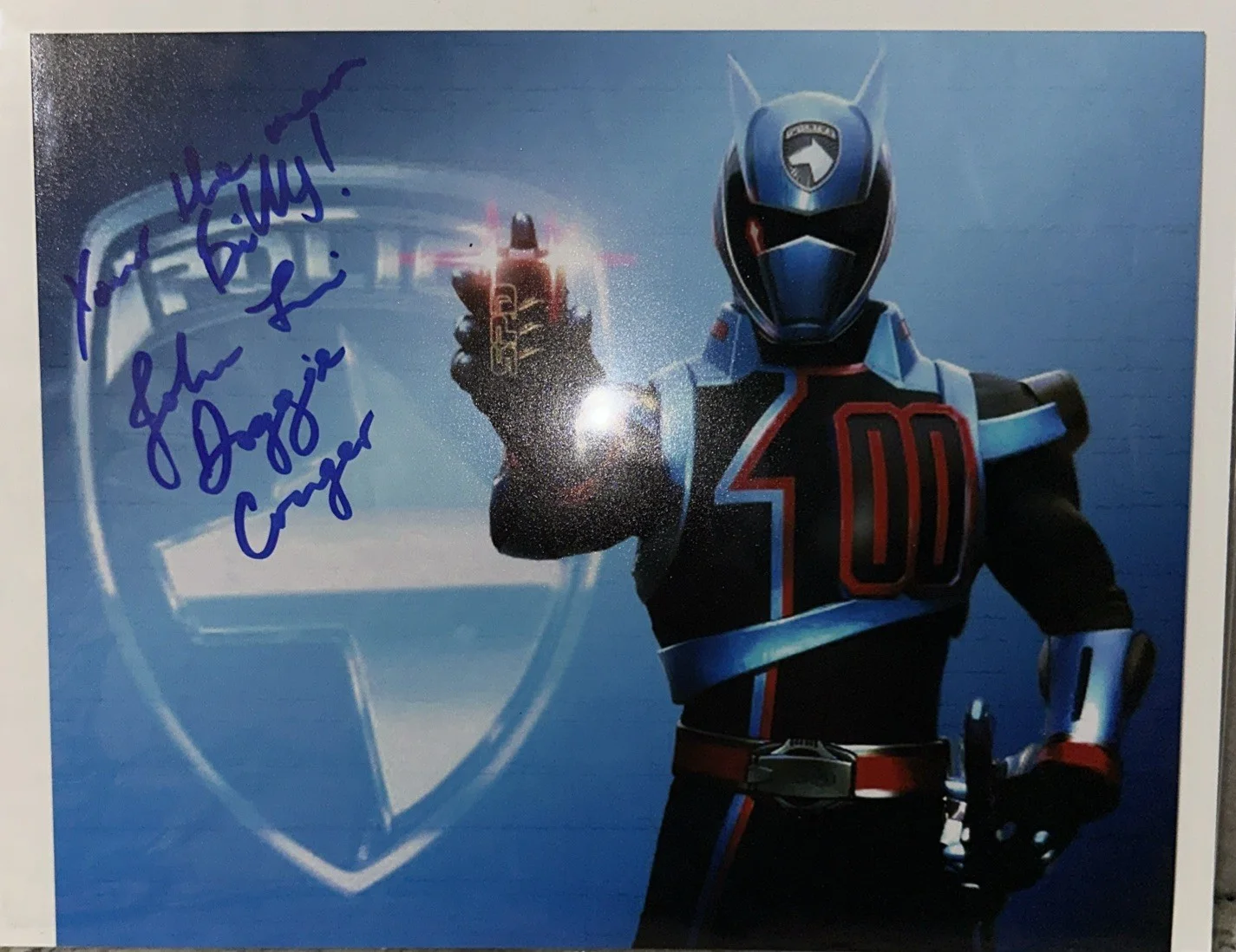 John Tui — John Tui Signed Shadow Ranger Photo Power Rangers SPD Doggie Cruger 8x10 EUC, изображение 2