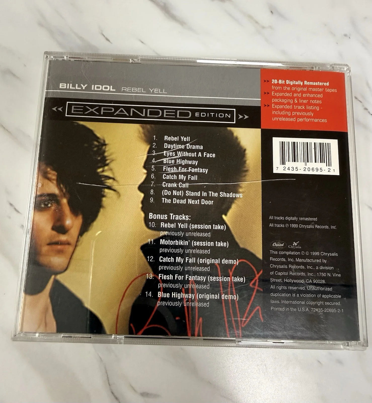 Billy Idol Rebel Yell Expanded Edition Signed CD with Booklet/Insert, image 2