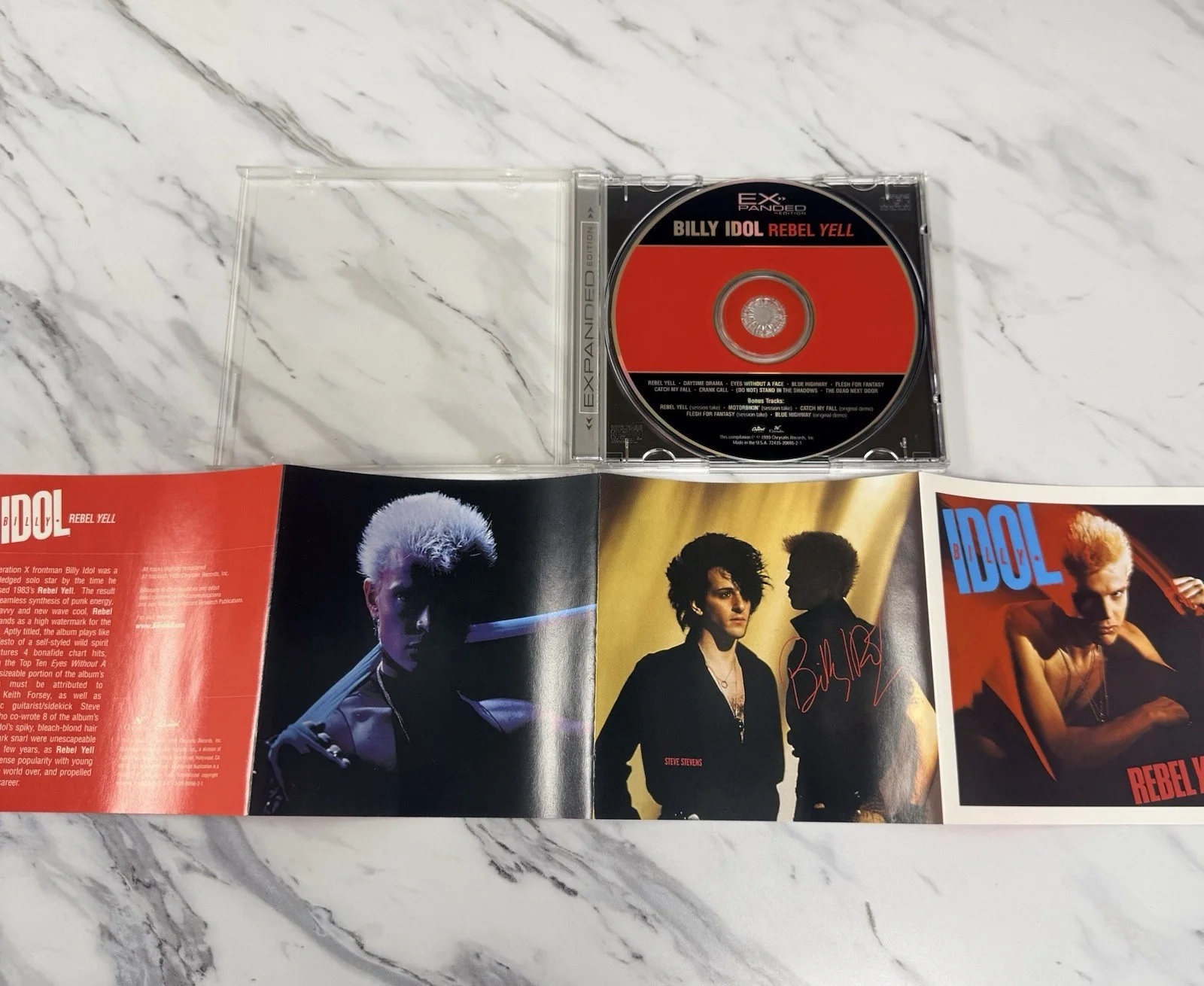 Billy Idol Rebel Yell Expanded Edition Signed CD with Booklet/Insert, image 5