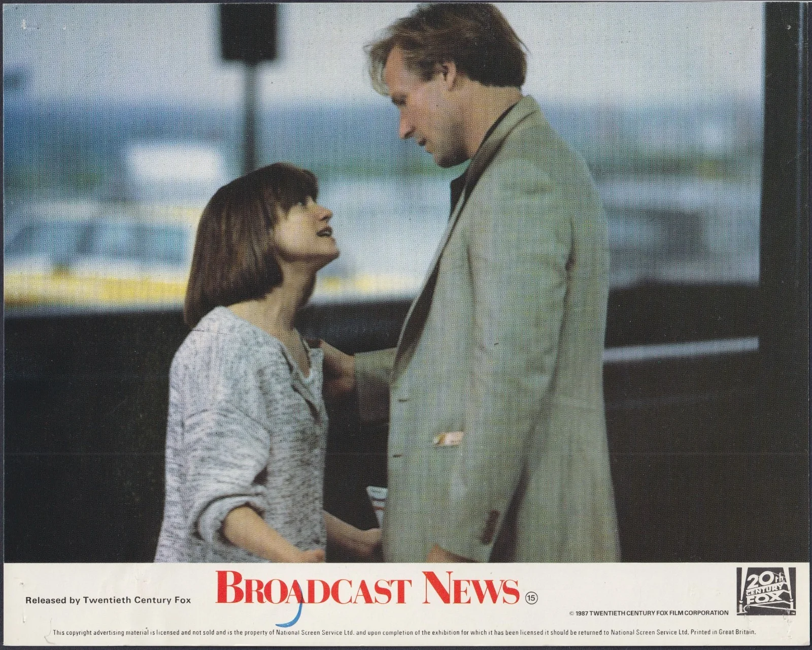 Broadcast News 6x ORIGINAL UK FOH Lobby Cards + 1x Press Still Holly Hunter 1987, изображение 3