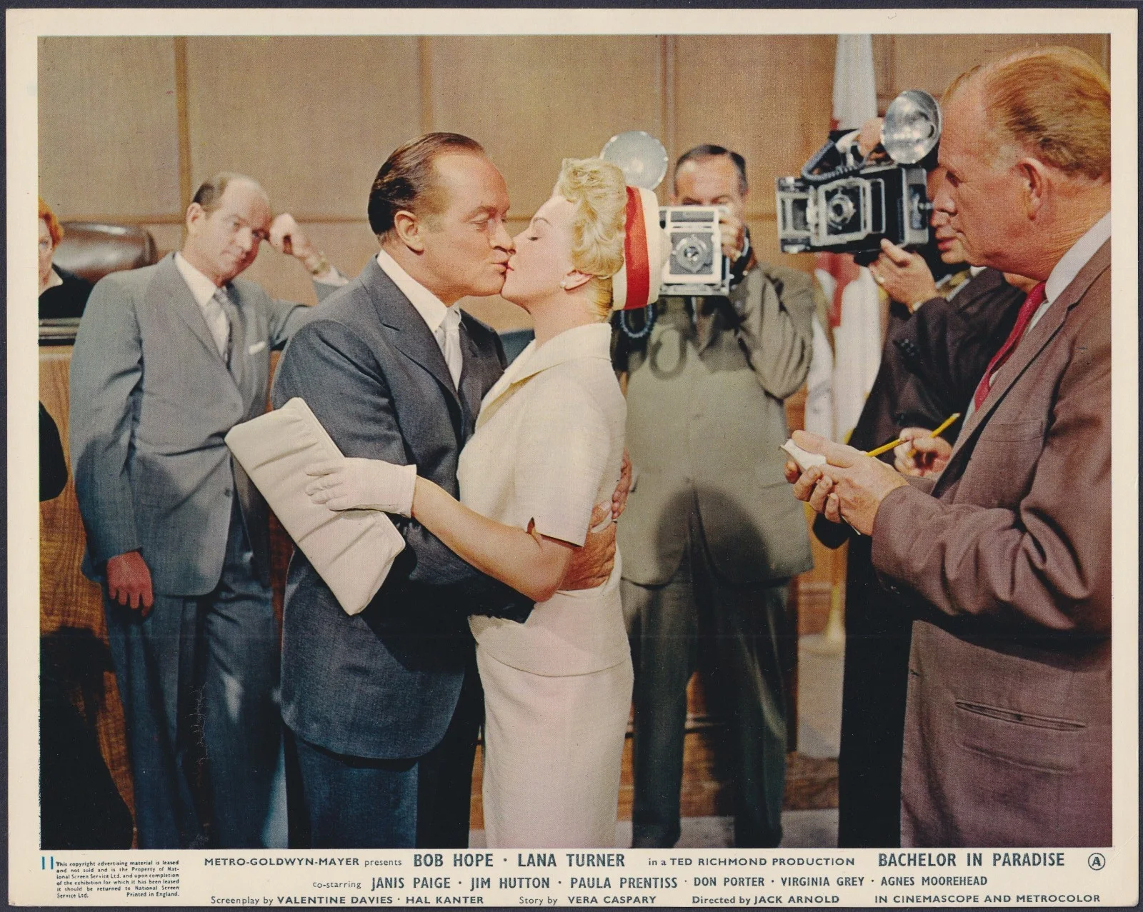 Bachelor in Paradise 8x ORIGINAL UK FOH Lobby Cards Lana Turner Bob Hope 1961, изображение 3