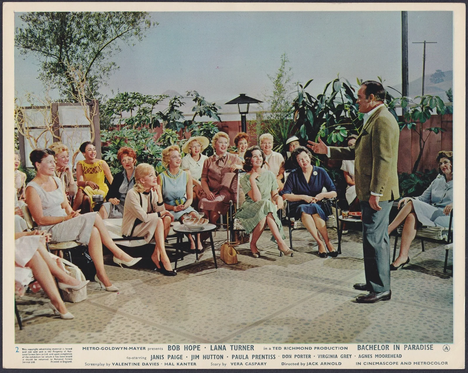 Bachelor in Paradise 8x ORIGINAL UK FOH Lobby Cards Lana Turner Bob Hope 1961, изображение 4