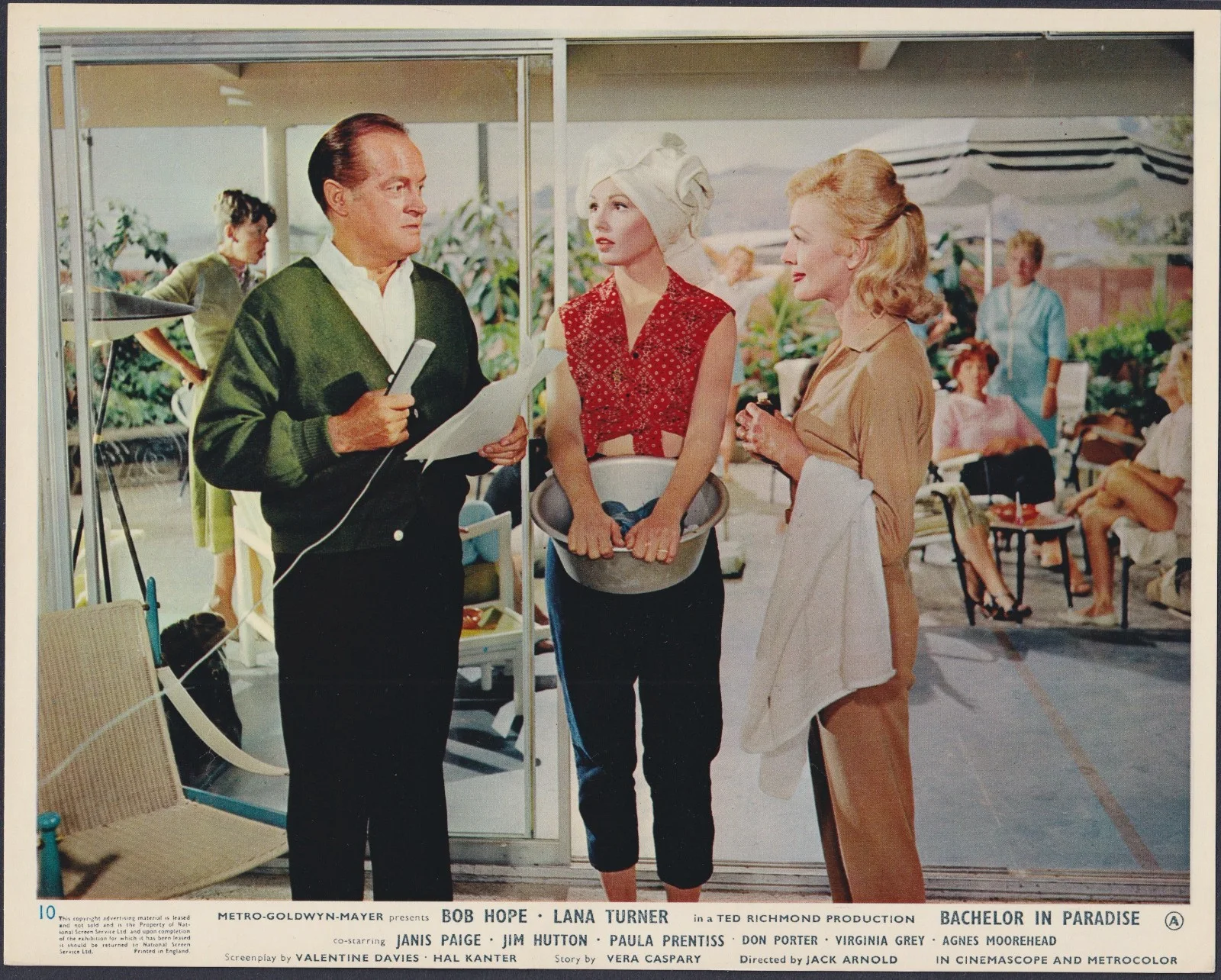 Bachelor in Paradise 8x ORIGINAL UK FOH Lobby Cards Lana Turner Bob Hope 1961, изображение 5