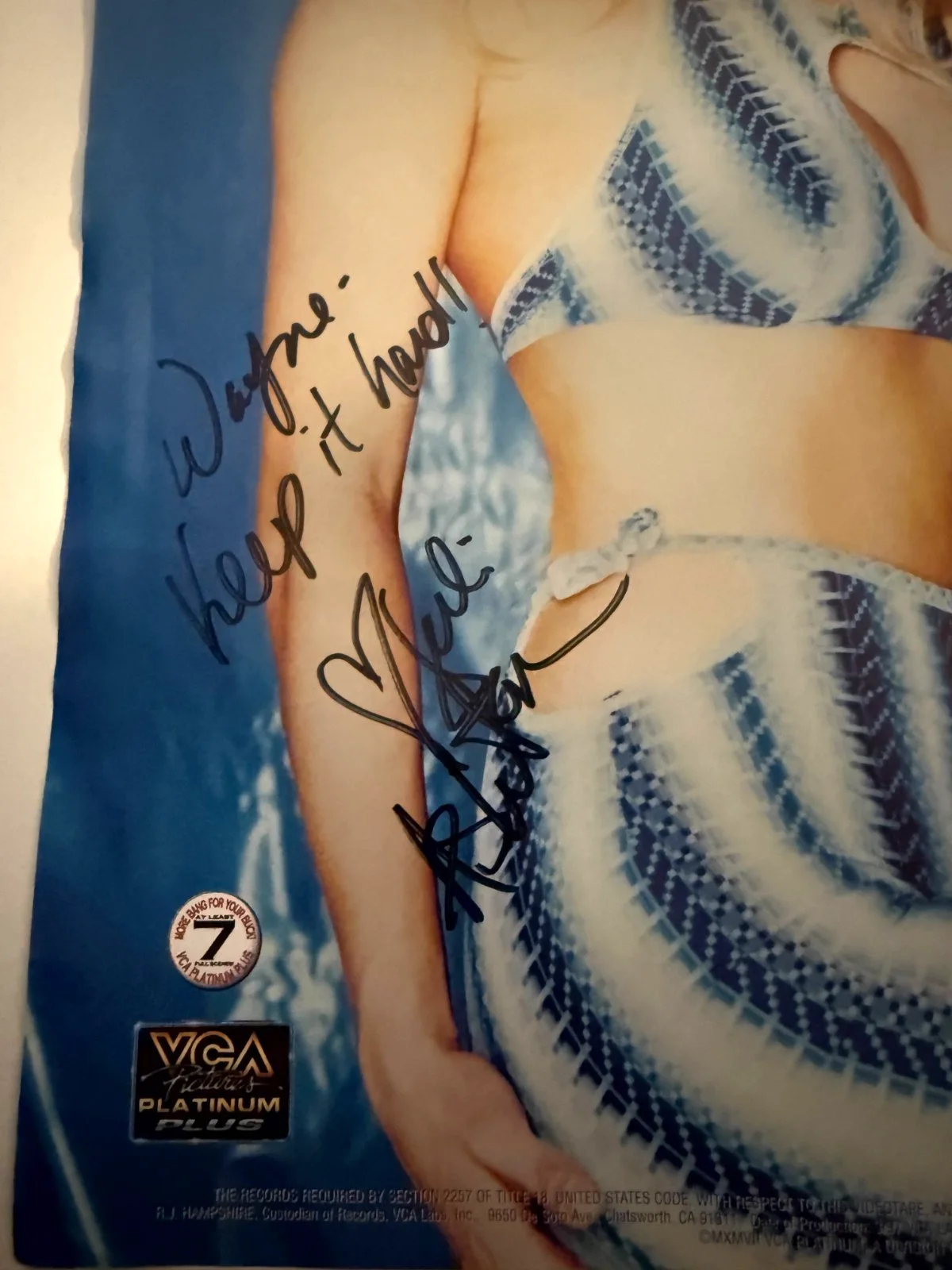 Juli Ashton — Juli Ashton hand SIGNED Fountain of Innocence 18x23 promo poster COA Porn Star, изображение 2
