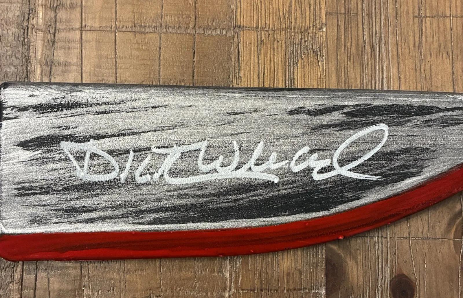 Dick Wieand — Dick Wieand Signed Plastic Knife Prop Friday The 13th Roy Beckett BAS, image 2
