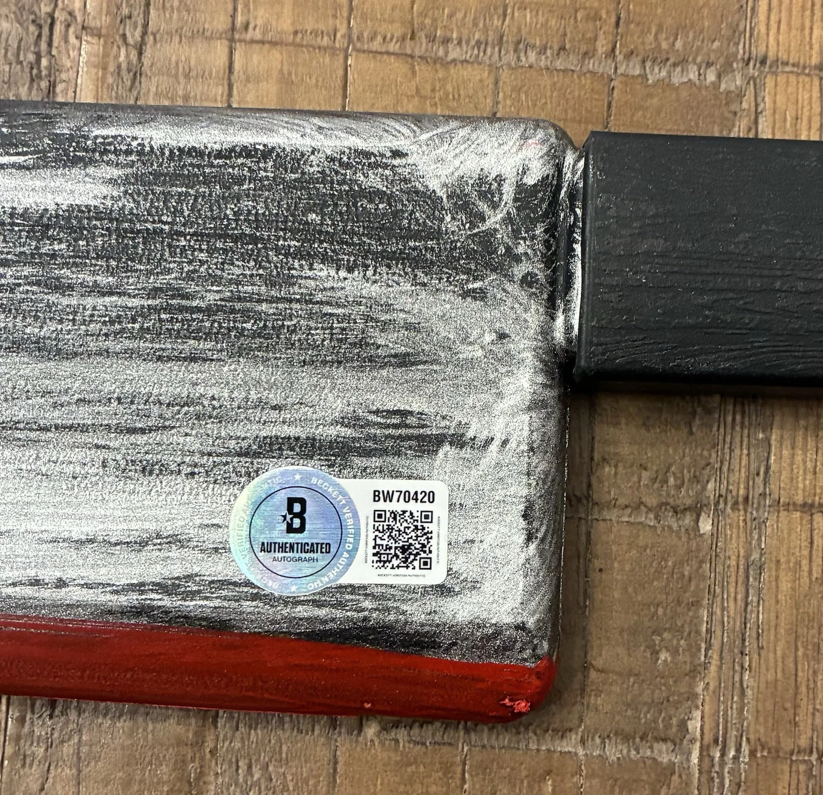 Dick Wieand — Dick Wieand Signed Plastic Knife Prop Friday The 13th Roy Beckett BAS, image 4
