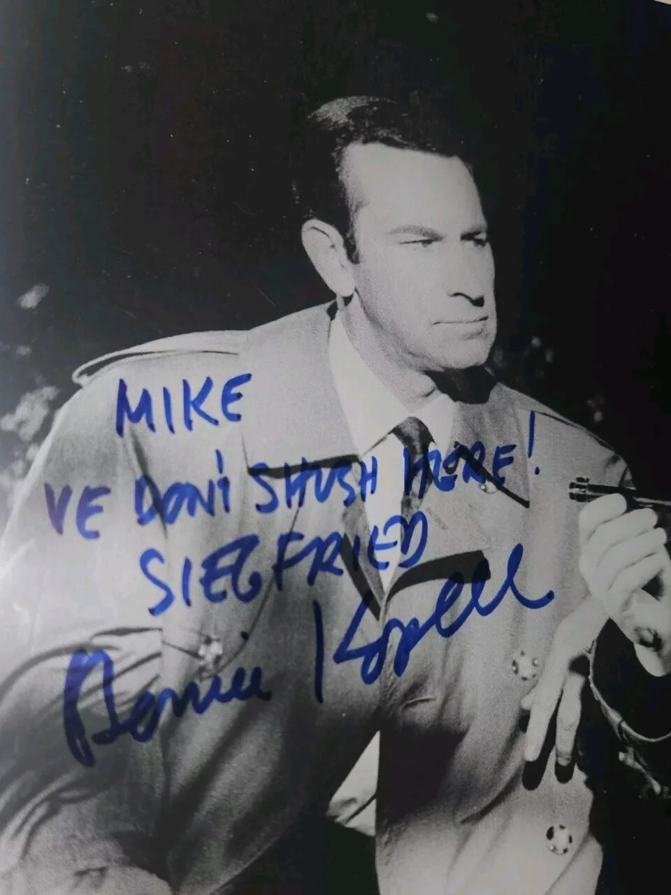 Bernie Kopell — BERNIE KOPELL GET SMART SIEGFRIED SIGNED 8X10 PHOTO JSA COA TO MIKE KAOS AGENT, image 3