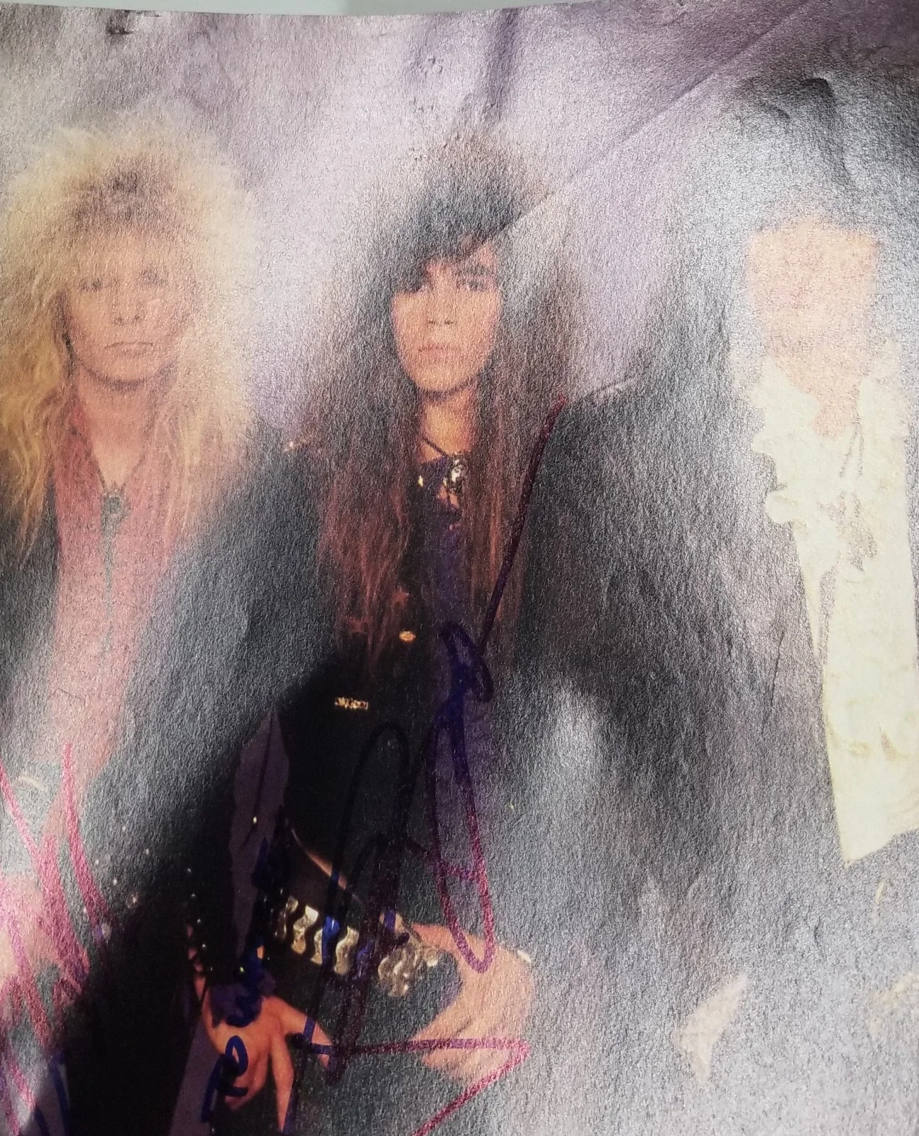 Britny Fox glam band hand SIGNED Mag Pinup Photo COA Autographed Childs & Dee, image 2