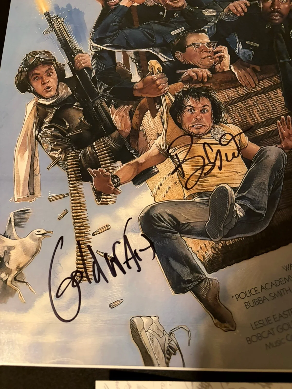 Police Academy 4 Bobcat Goldthwait Signed 12x18 Poster Autographed JSA Coa, image 2
