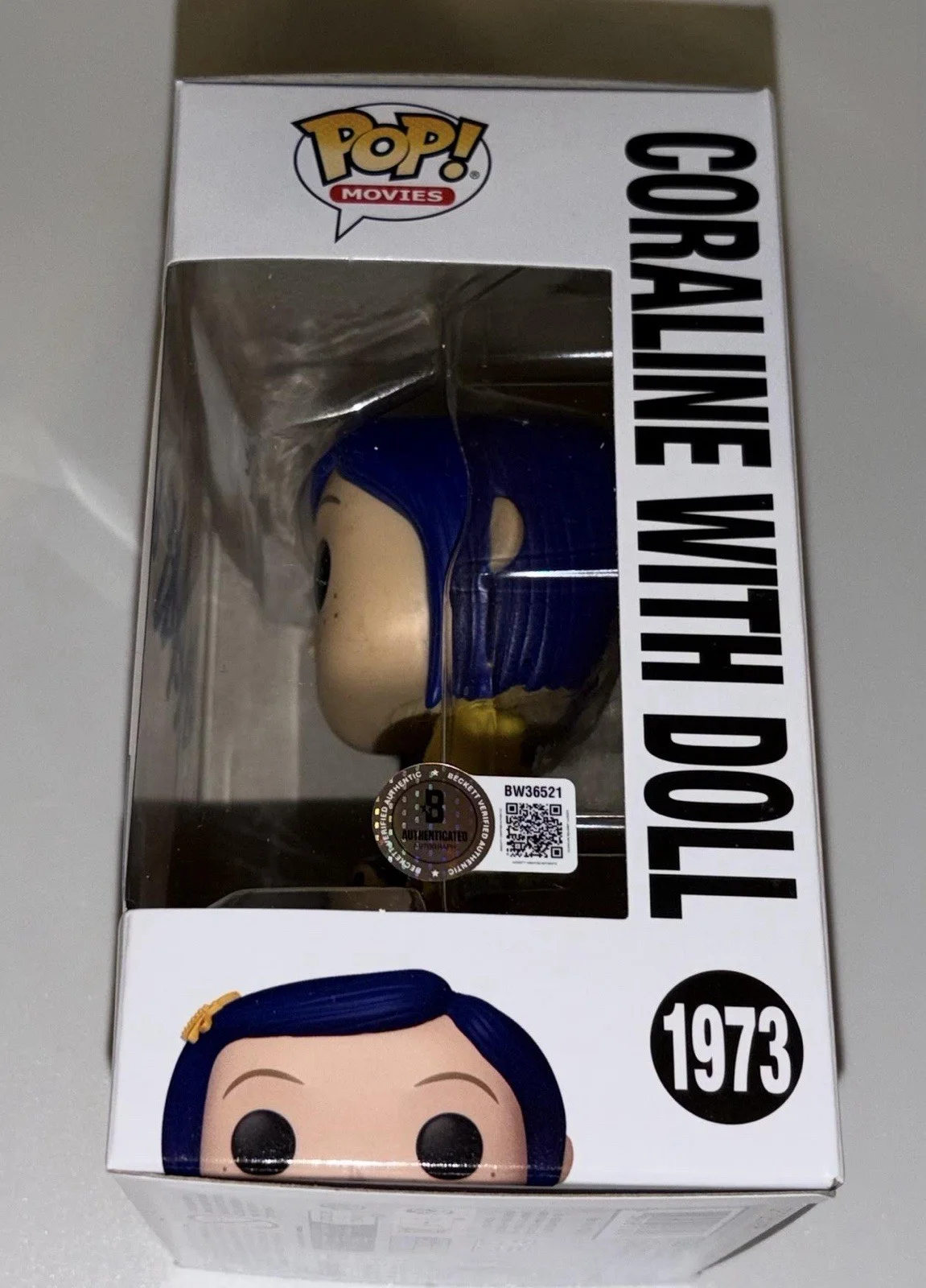Dakota Fanning Signed Coraline Funko BAS Beckett, image 2