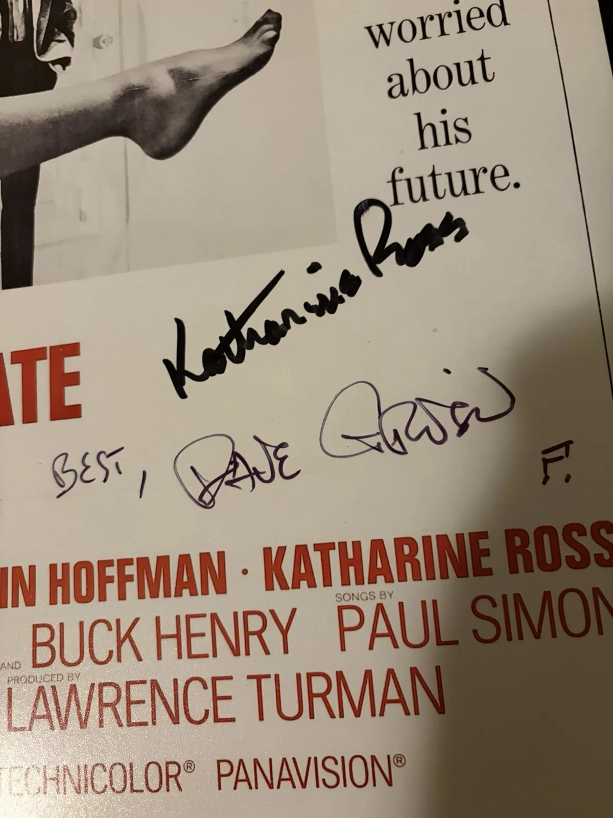 Katharin Rosa Dave GRUSIN Music Composer Signed 12x18 Photo THE Graduate JSA Coa, image 2
