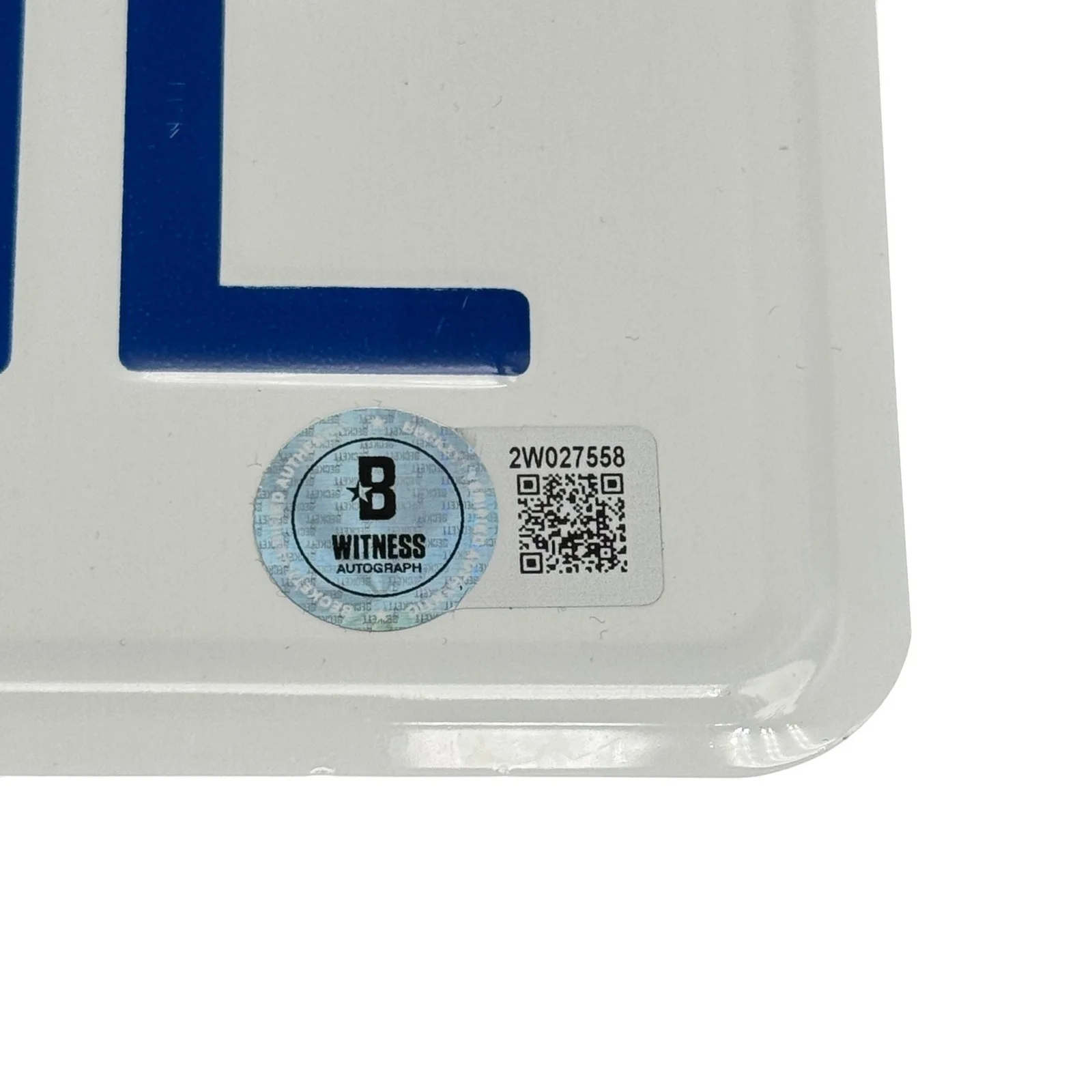 Michael J Fox, Christopher Lloyd, Leah Thompson, Tom Wilson — Michael J Fox, Lloyd, Thompson, Wilson BTTF Cast Signed License Plate Beckett!, image 2