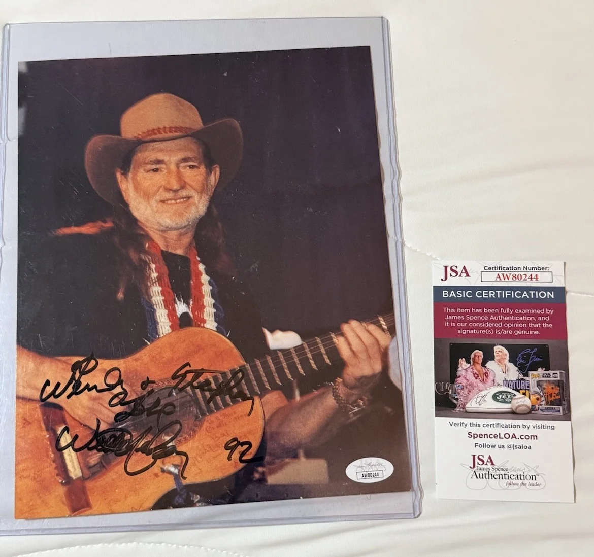 Willie Nelson Signed Autographed 8x10 Color Photo JSA Certified AW80244, image 5