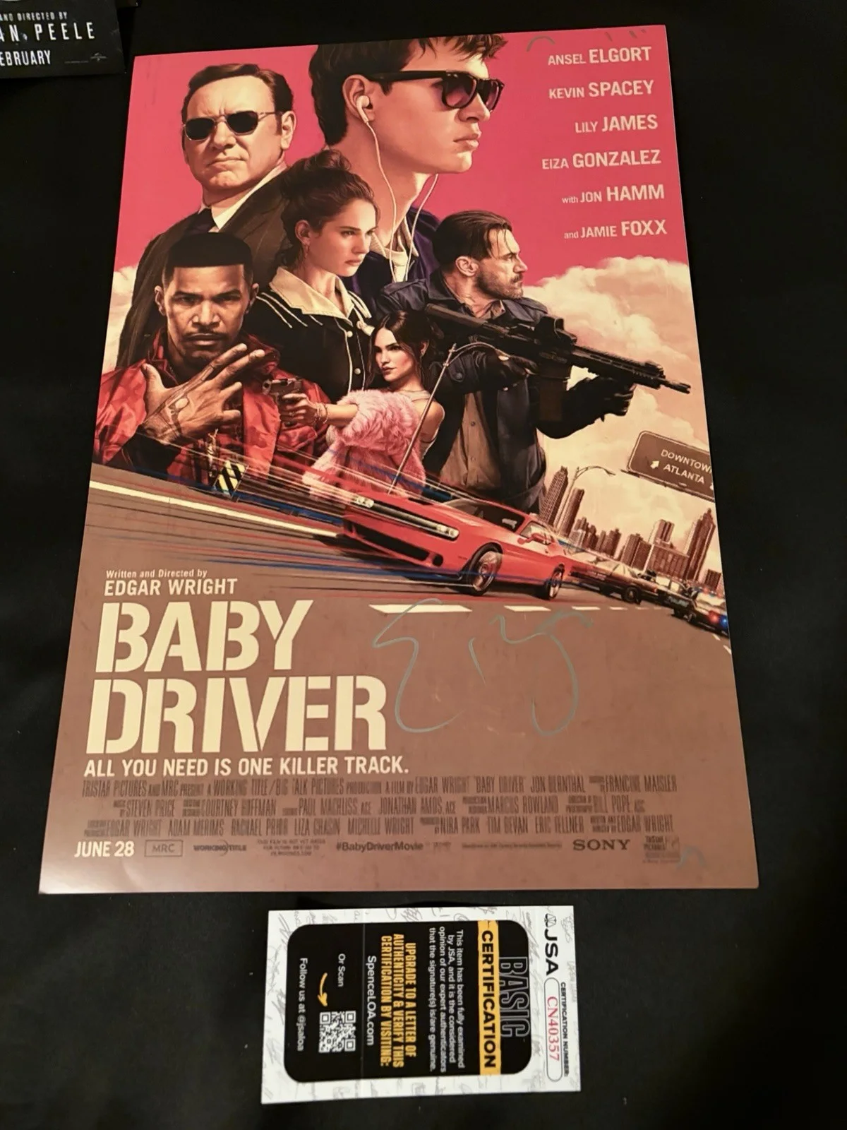 Eiza Gonzalez — Eiza Gonzalez Signed Baby Driver 12x18 Photo Autograph JSA COA