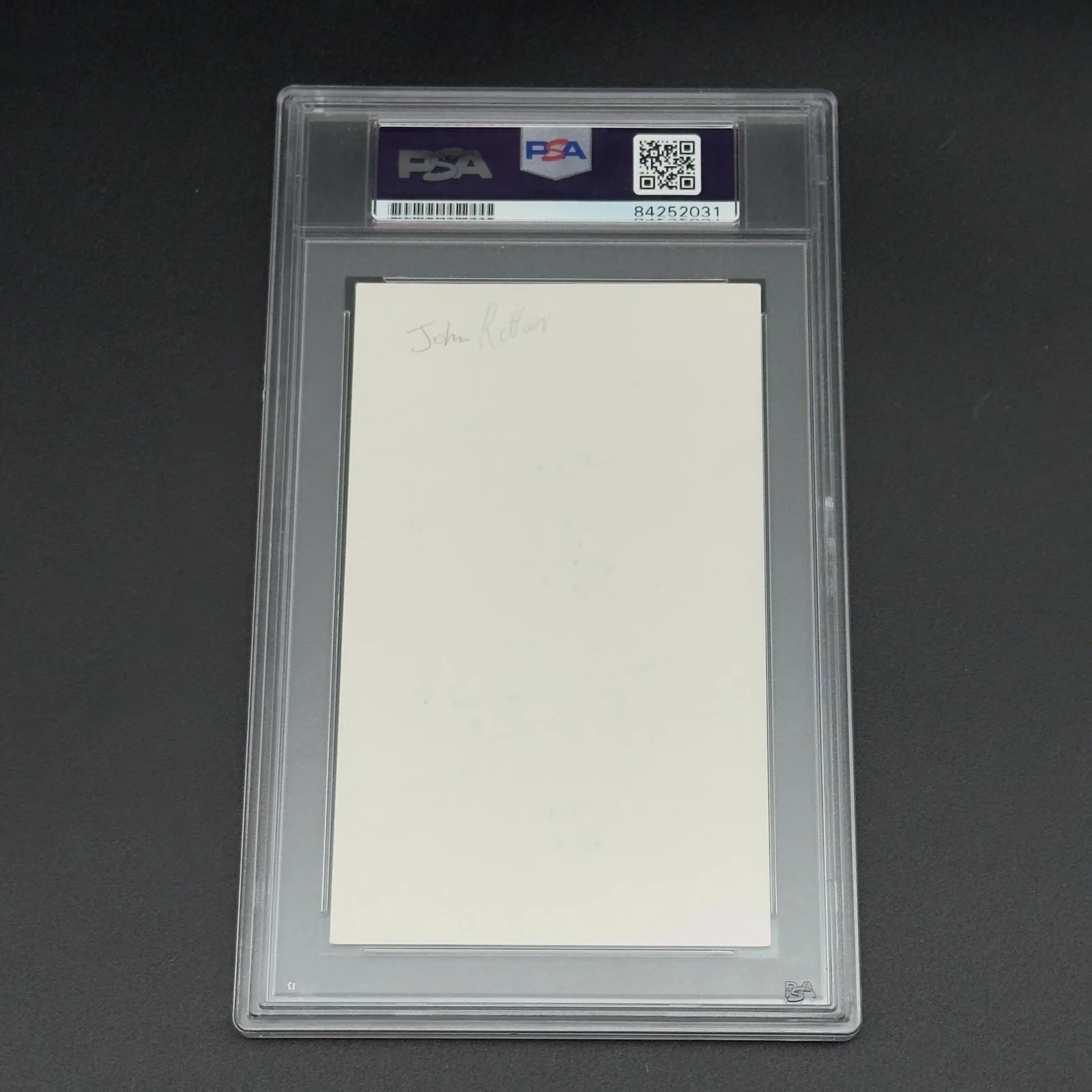 John Ritter — John Ritter Signed Index Card Threes Company Slabbed PSA/DNA Authentic Autograph, image 3