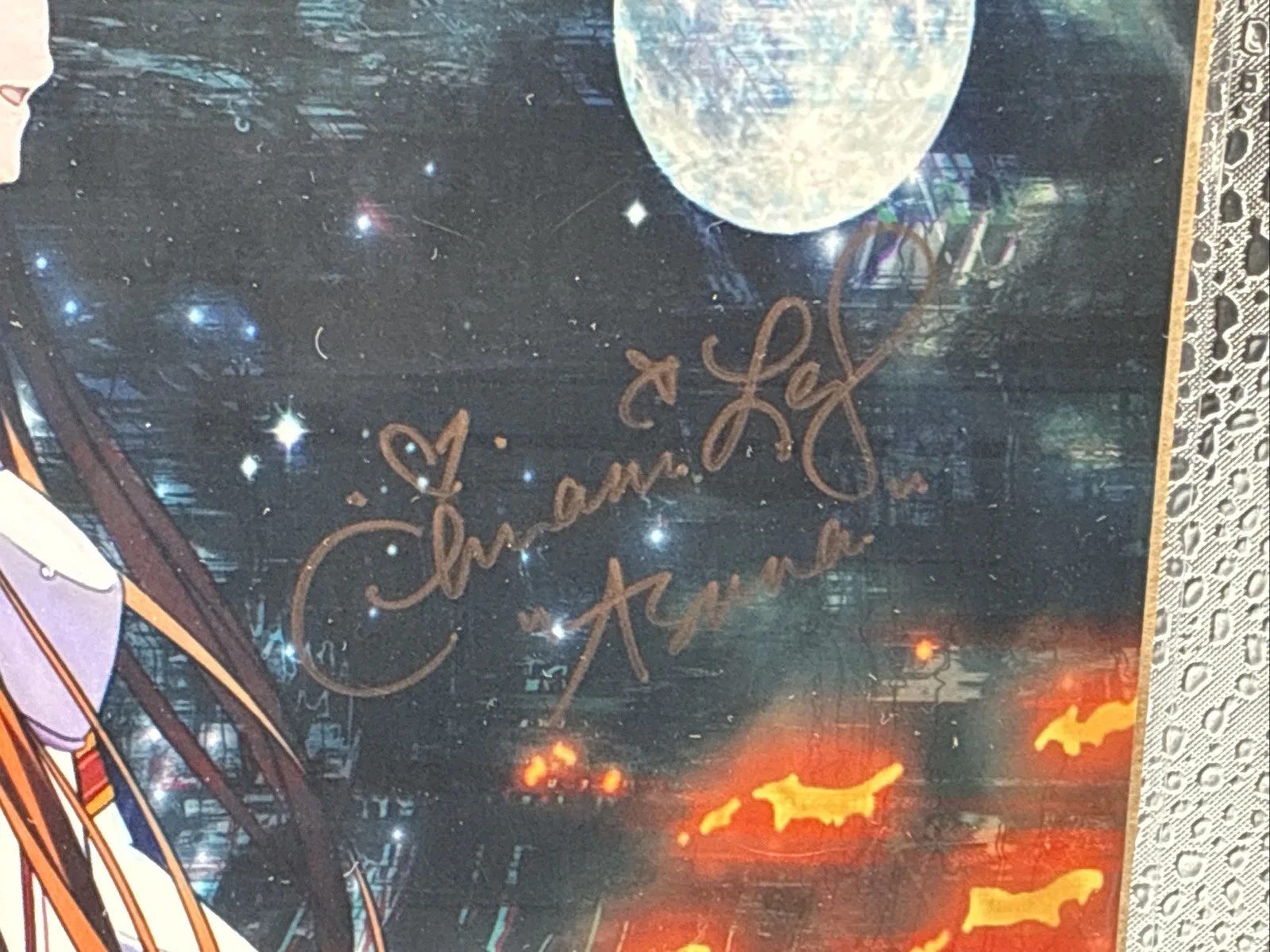 Sword Art Online Asuna Autographed Print Cherami Leigh BAS Beckett, изображение 2