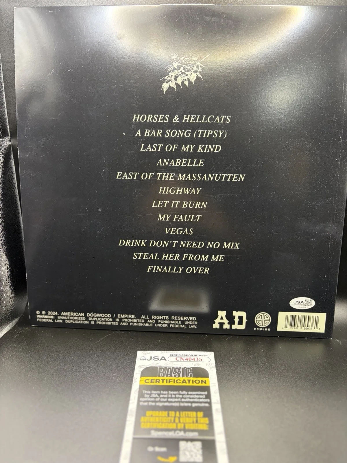 Shaboozey Autographed Where I’ve Been Isn’t Where I’m Going Album Vinyl JSA Cert, image 3