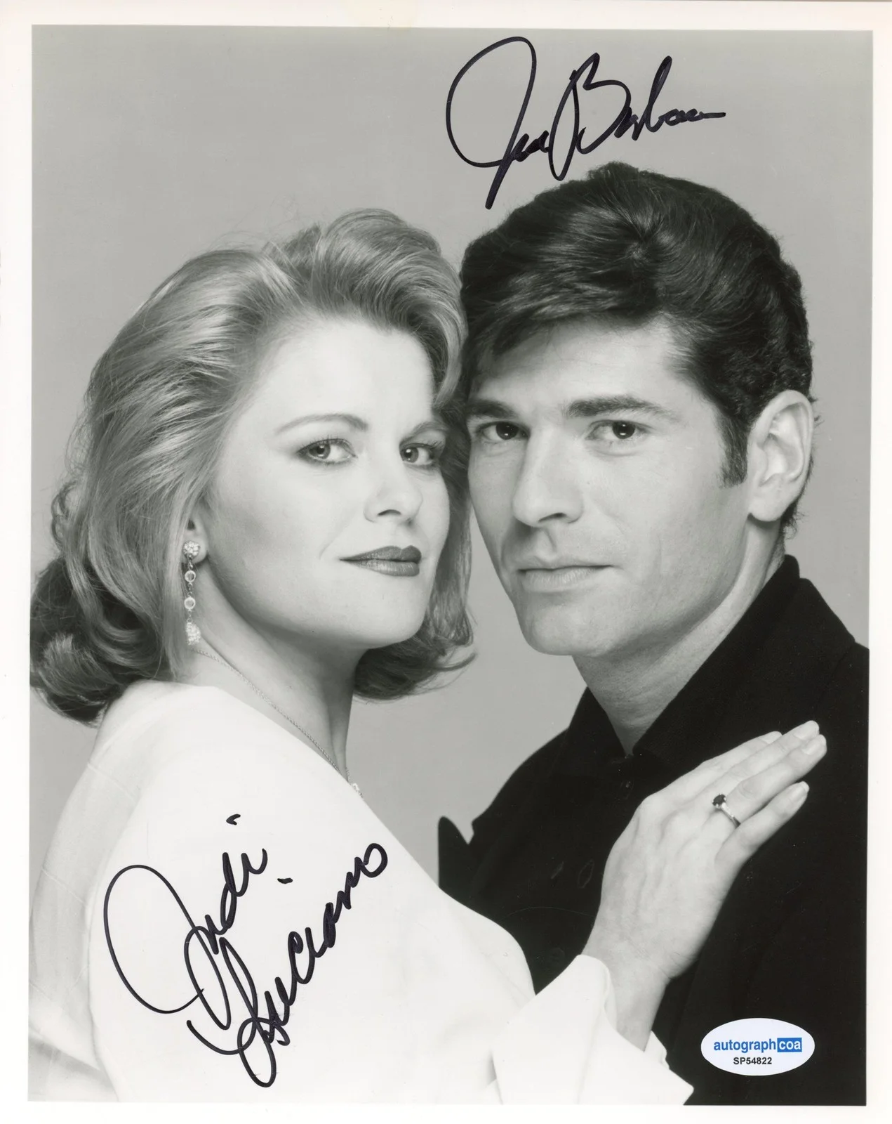 Joseph Barbara, Judi Evans — Judi Evans (Luciano) & Joe Barbara "Another World" SIGNED 8x10 Photo ACOA, изображение 2