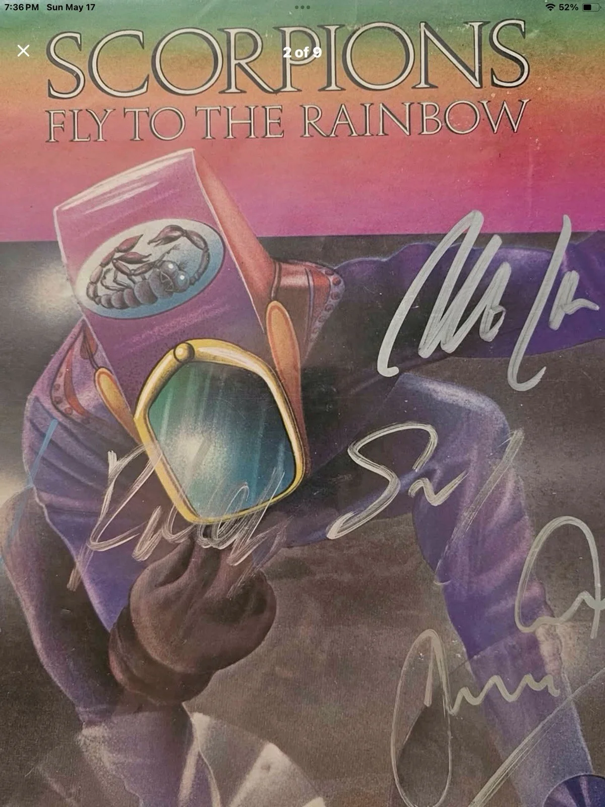 Scorpions Signed Record Albulm Beckett Five Menbers, image 2