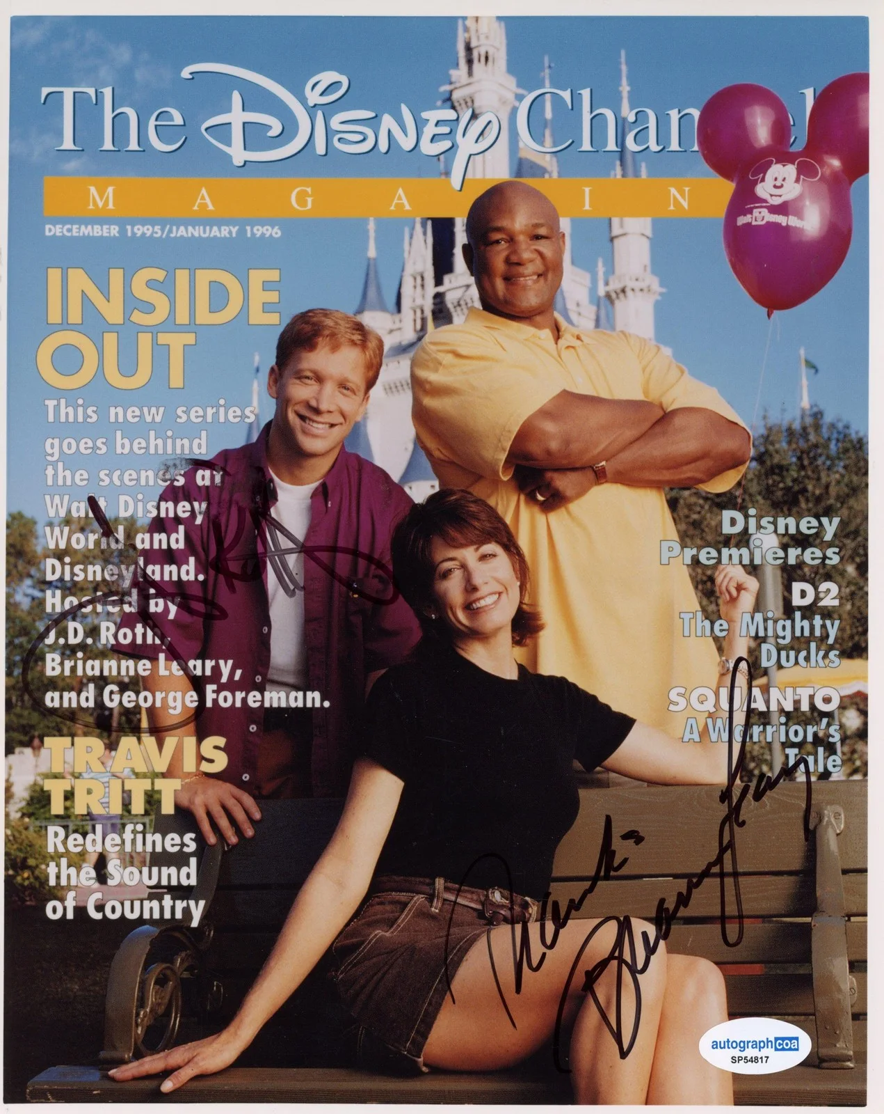 Brianne Leary, J.D. Roth — J.D. Roth & Brianne Leary "Walt Disney World Inside Out" SIGNED 8x10 Photo ACOA, image 2