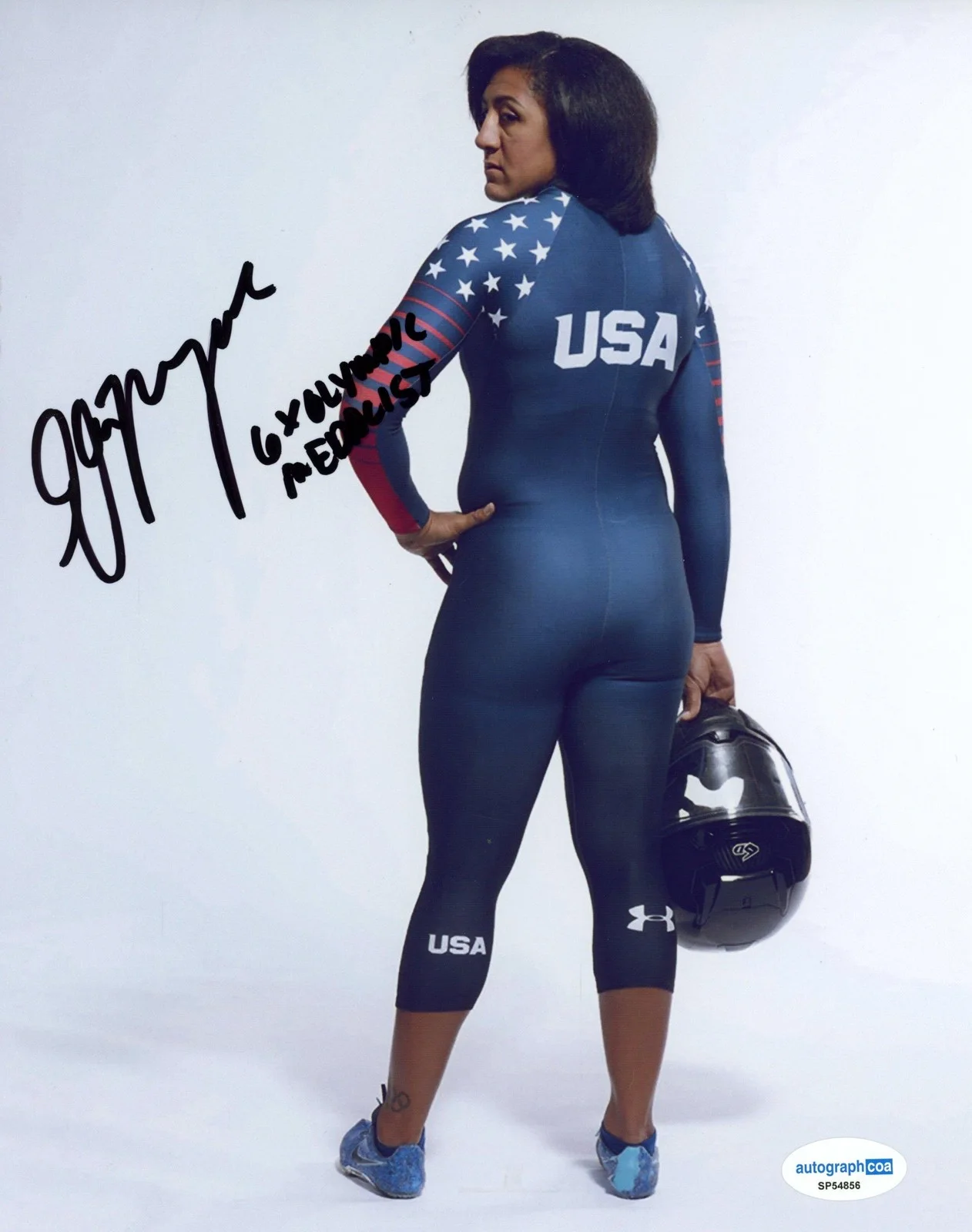 Elana Meyers Taylor — Elana Meyers Taylor AUTOGRAPH Signed USA Bobsled 6X Medalist 8x10 Photo ACOA, изображение 2