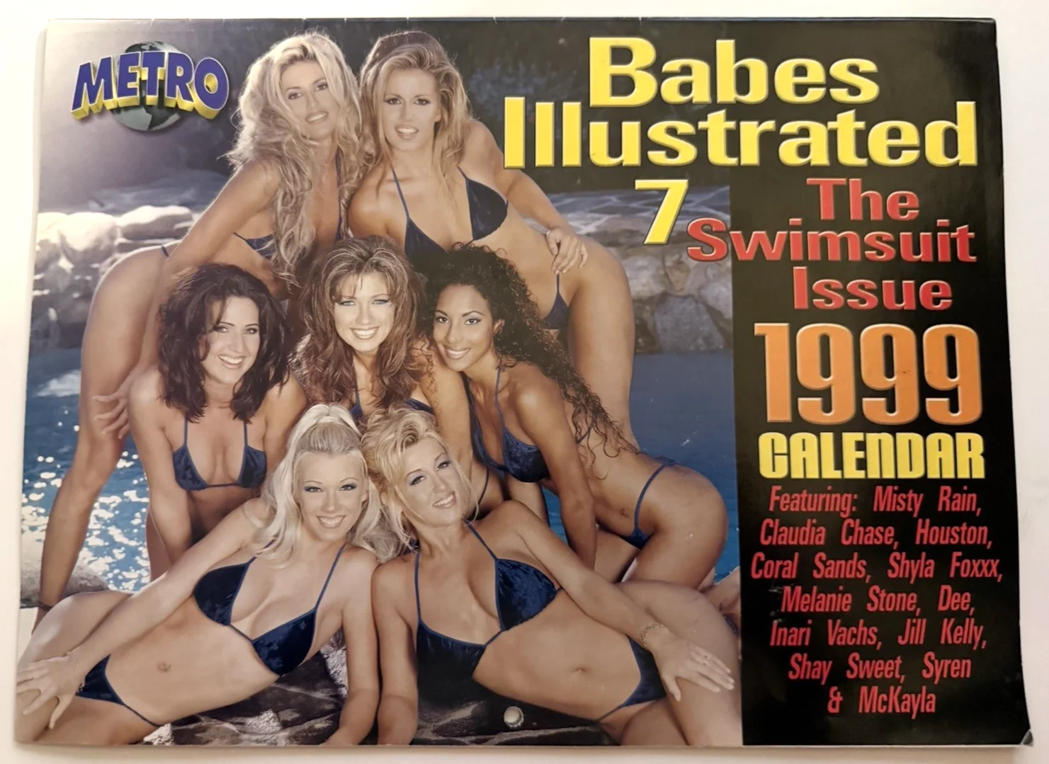 Metro Babes Illustrated hand SIGNED EVERY MONTH Swimsuit Calendar Porn Stars COA, изображение 2