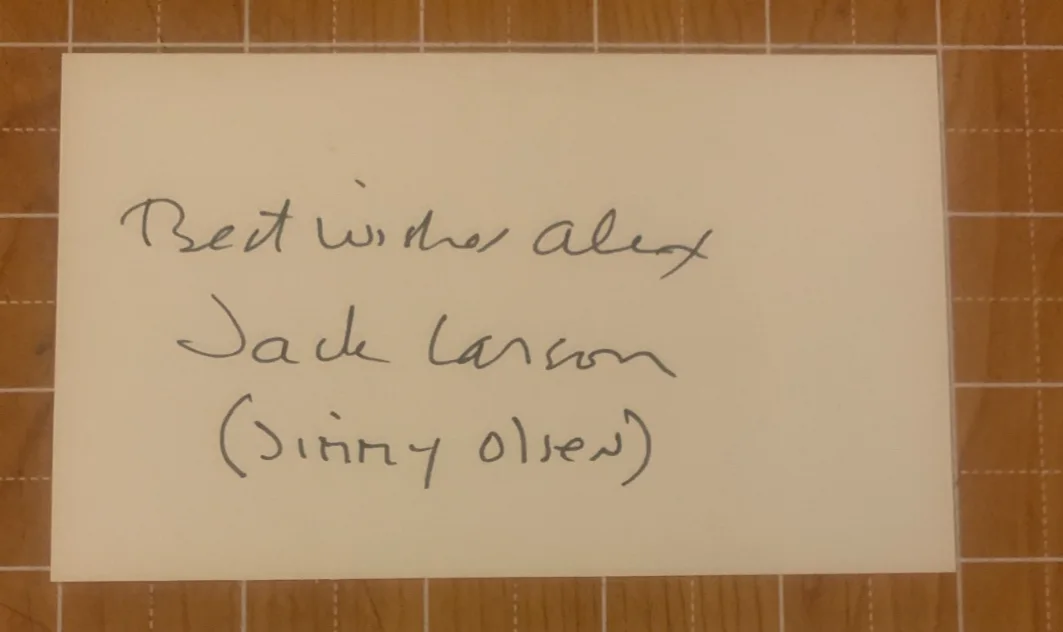 Superman autographs - Jack Larson and Noel Neill Signed cards, image 2