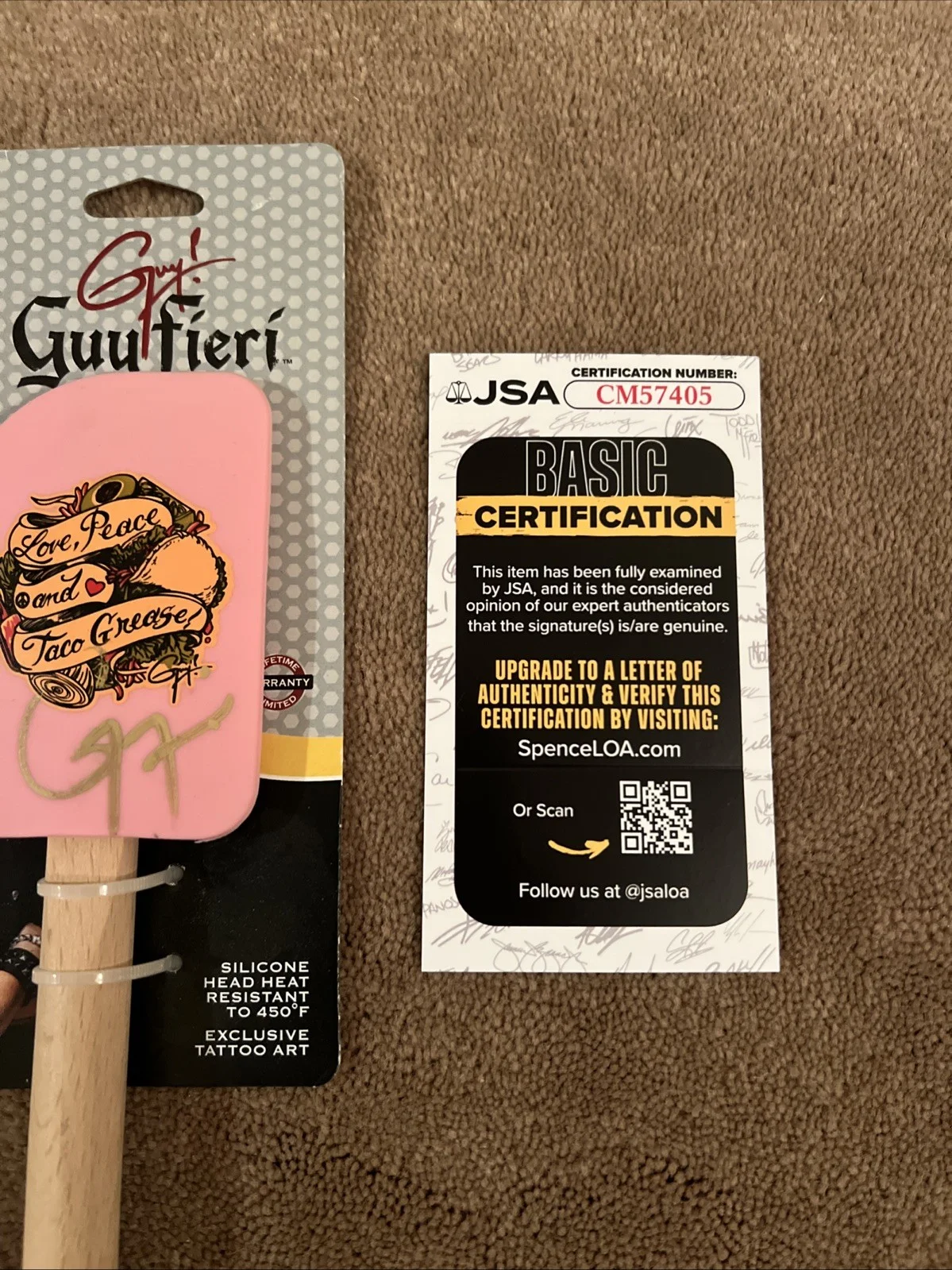 Guy Fieri Autographed Spatula Flavortown Food Network JSA AUTHENTICATION, image 3